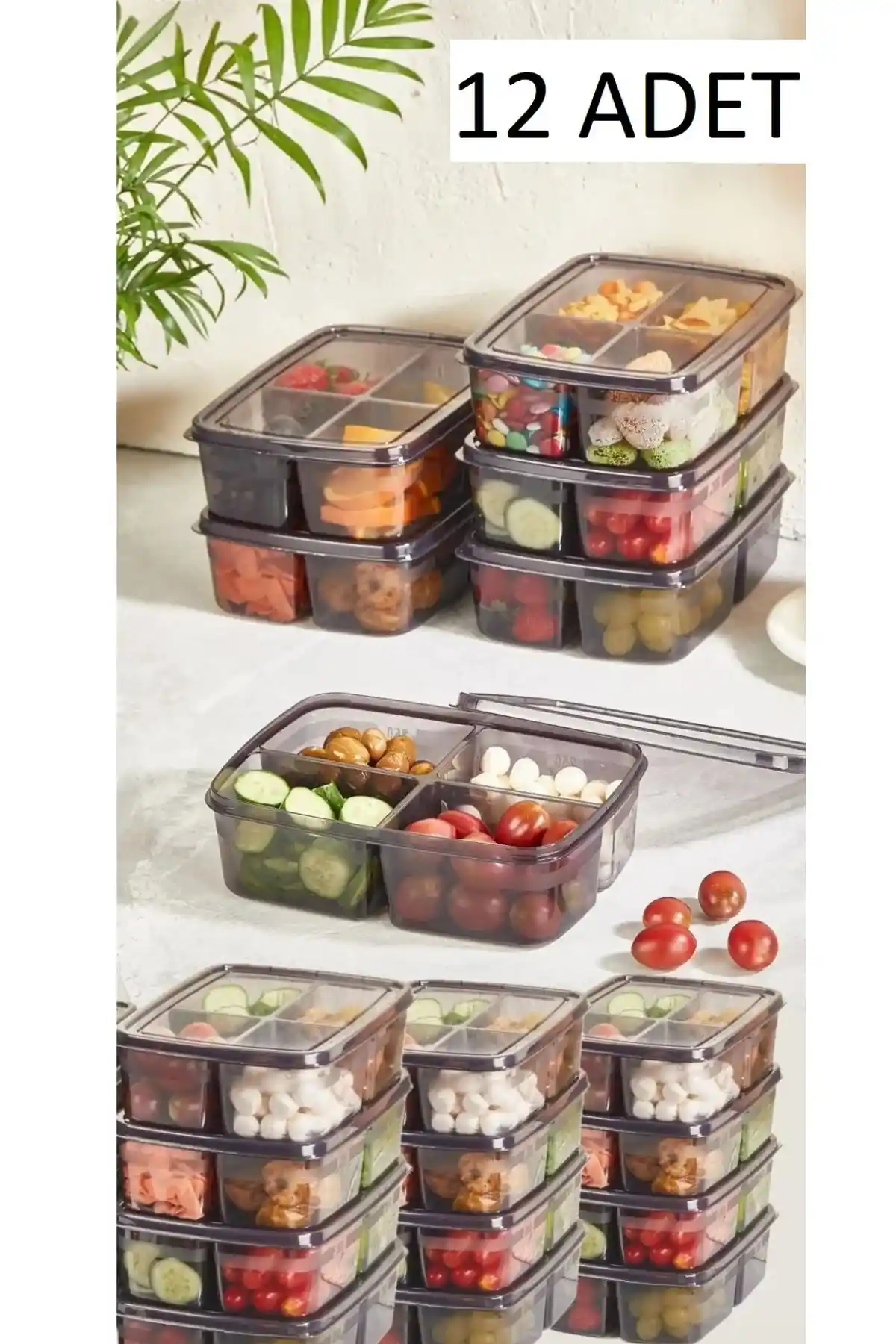 Bayev Füme Large 12 Adet 4 Bölmeli Öğünlük Saklama Kabı Detaylı İnceleme ve Kullanım Rehberi