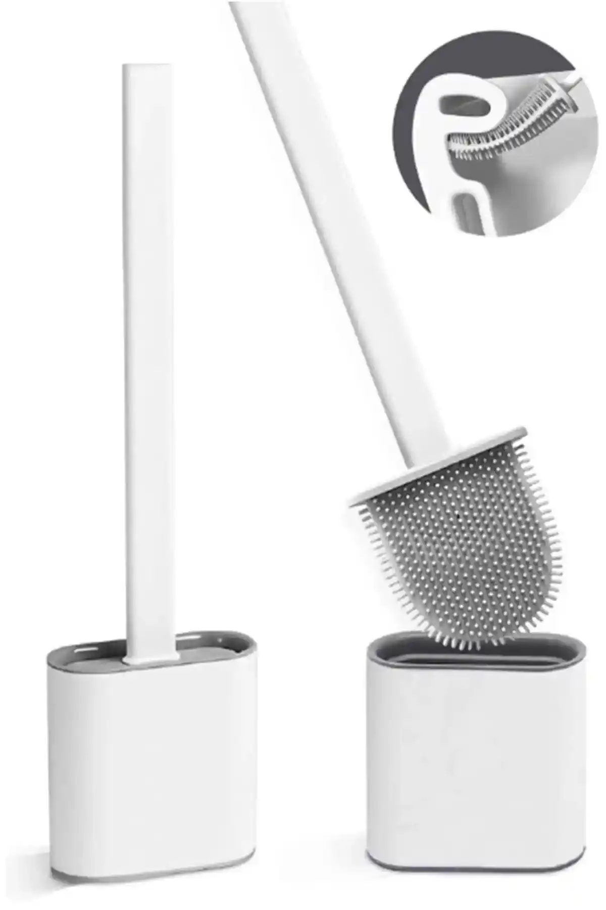 Beyaz Silikon ve Golf Tasarımlı Silikon Klozet Fırçası Karşılaştırması