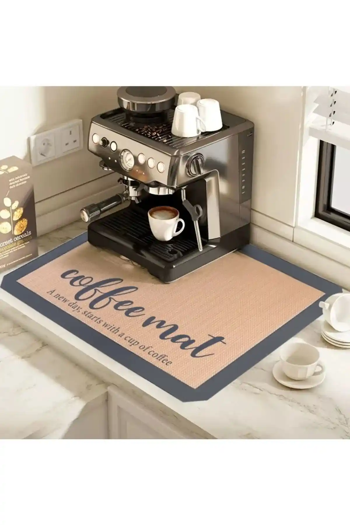 Beyzana Bulaşık Yıkama Matı Coffee Modern Mutfaklar İçin Pratik ve Estetik Çözüm