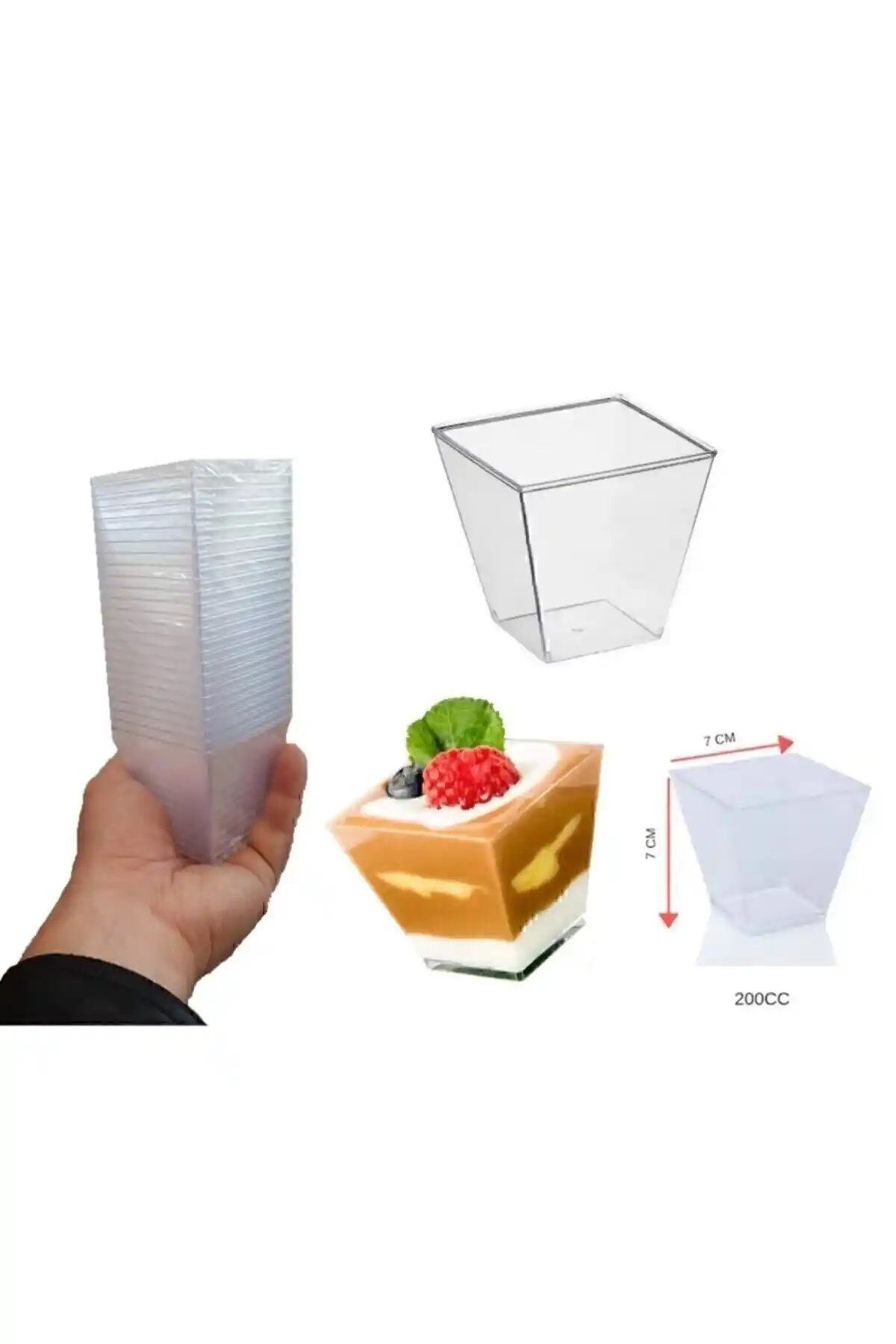 Bibizde Mini Kare Kaplar: Şık ve Çok Yönlü Sunumlar İçin Modern Plastik Kaplar