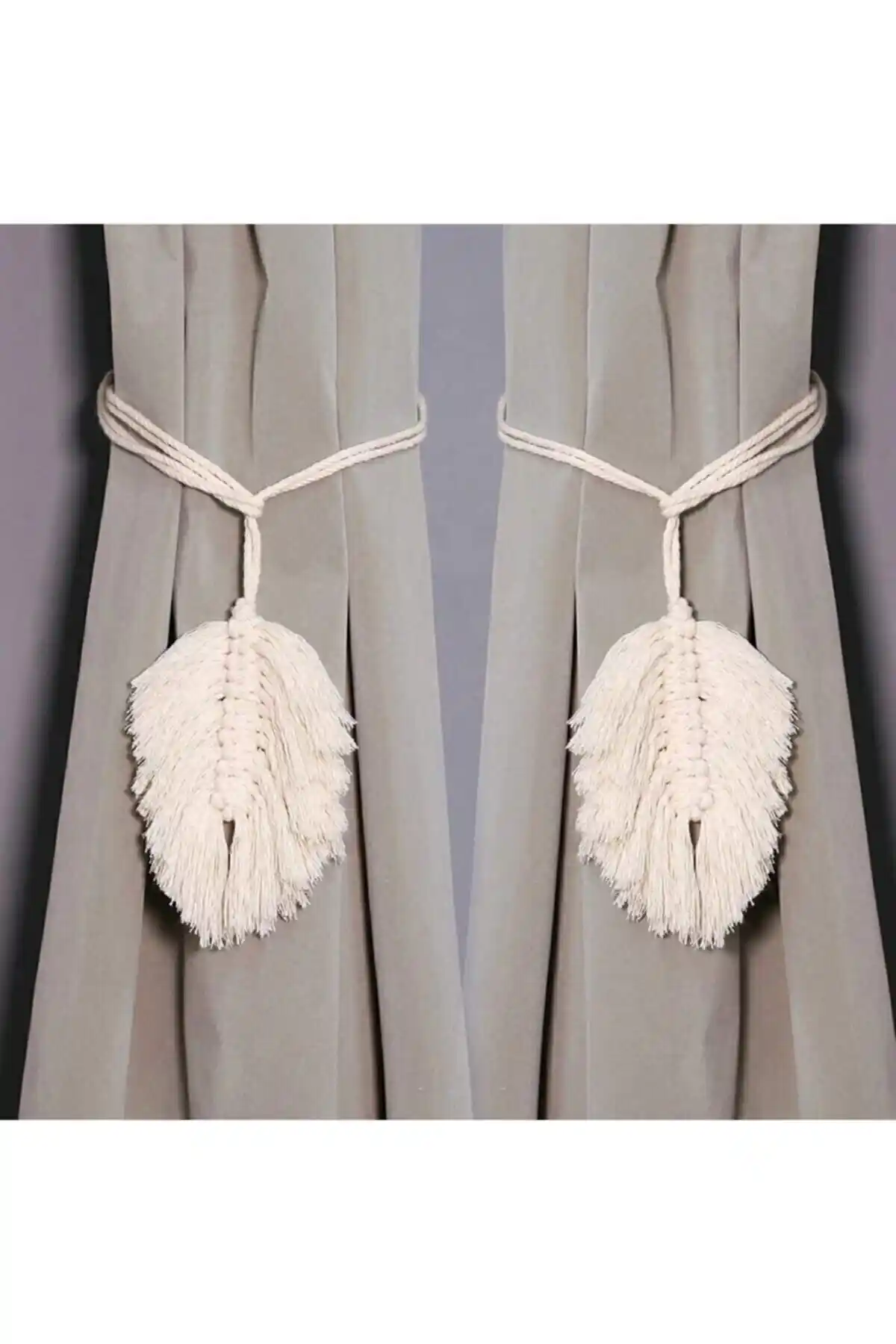 Biblocunet Makrome Yaprak Perde Bağı: Doğal ve Şık Dekorasyon Unsuru