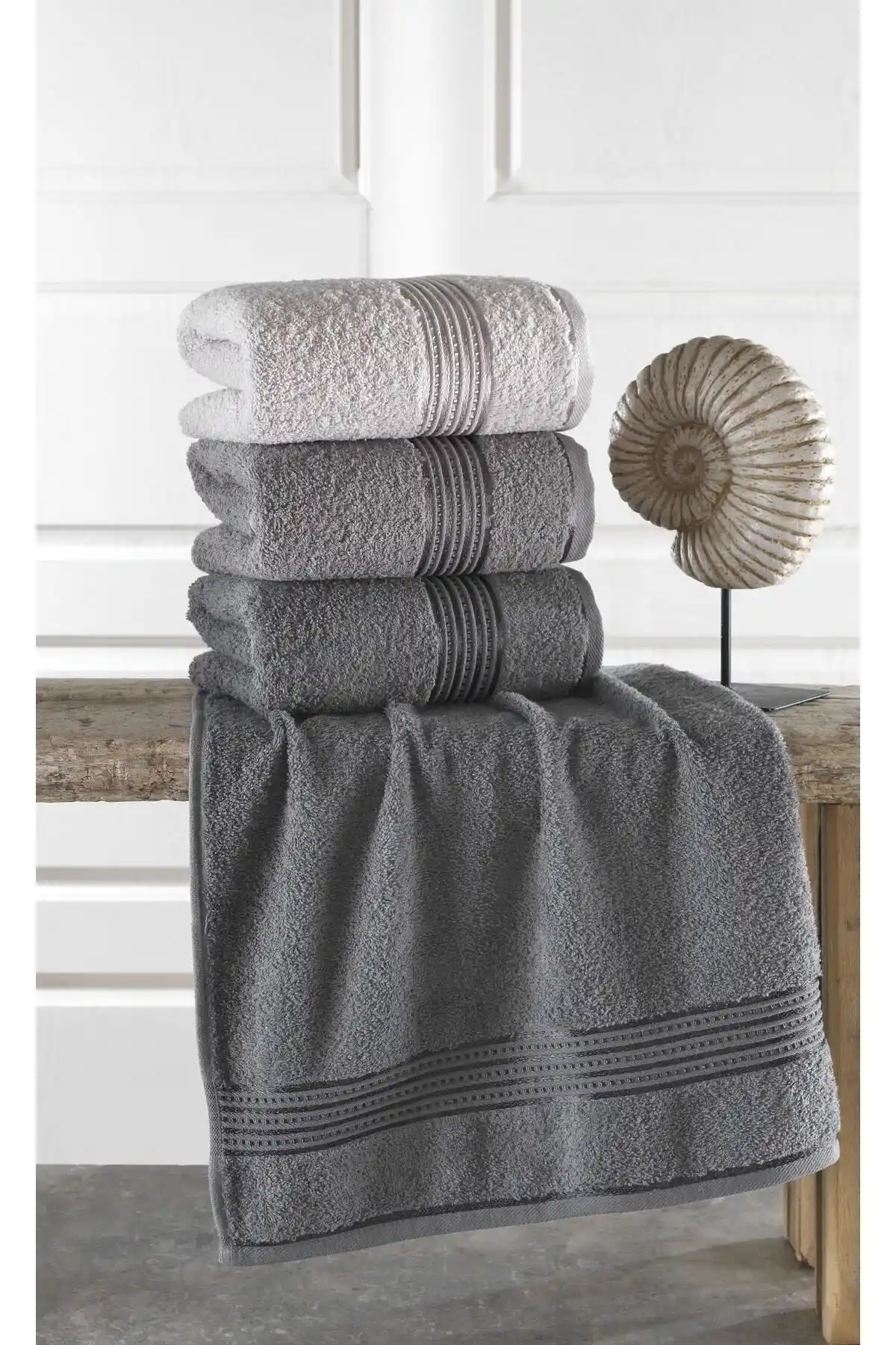 Binnur Home Alia Soft 50x90 Cm 3'lü El ve Yüz Havlu Seti Modern ve Dayanıklı Tasarım