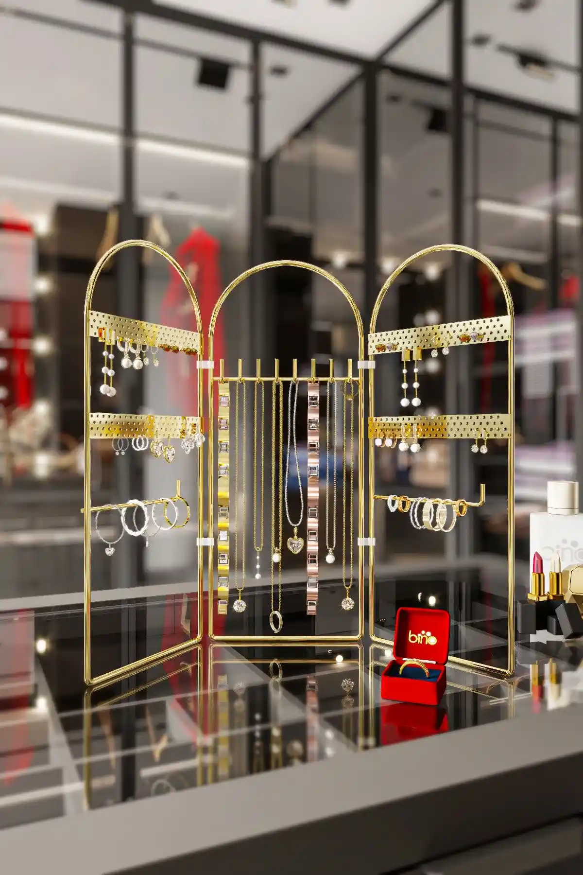 Bino Düzenleyici ve Drm Wood Gold Takı Standı Karşılaştırması