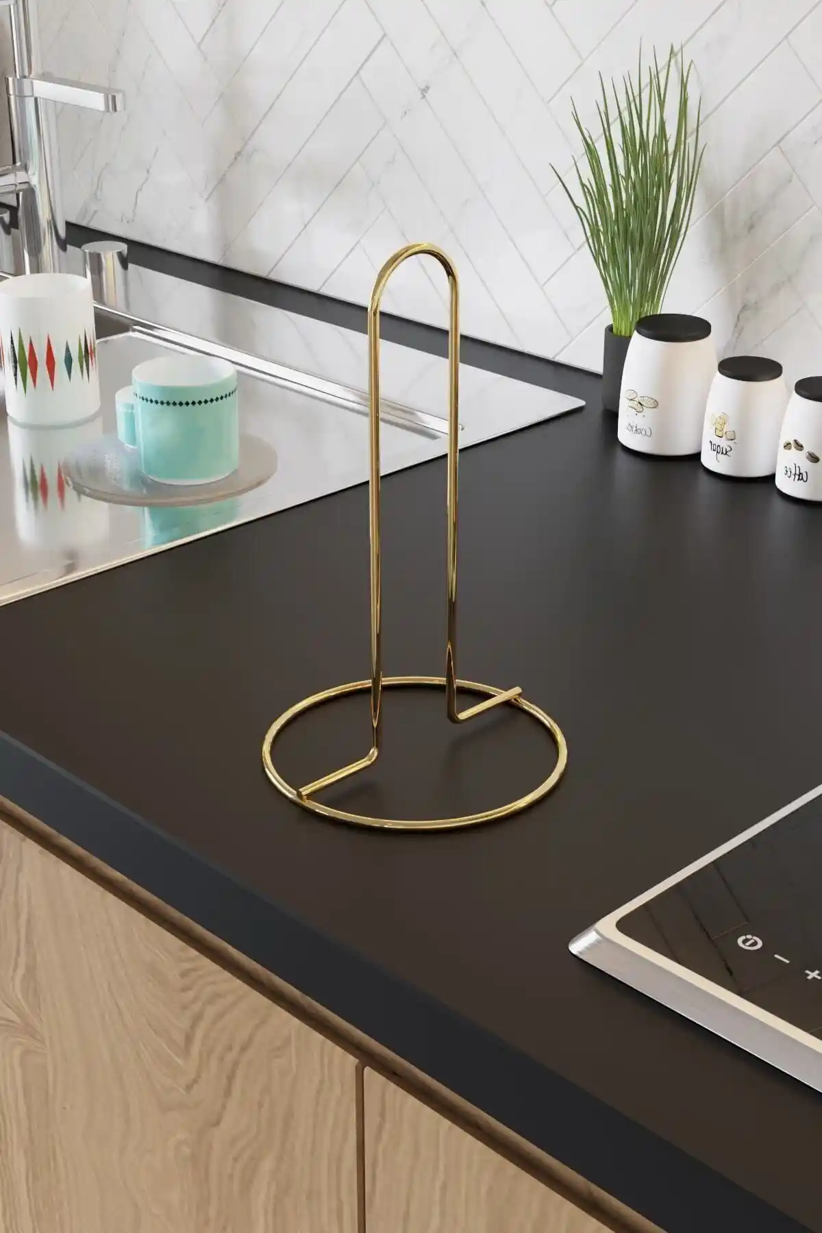 Bino Gold Altın Kaplama Paslanmaz Çelik Havlu Peçetelik Modern ve Dayanıklı Banyo Aksesuarı