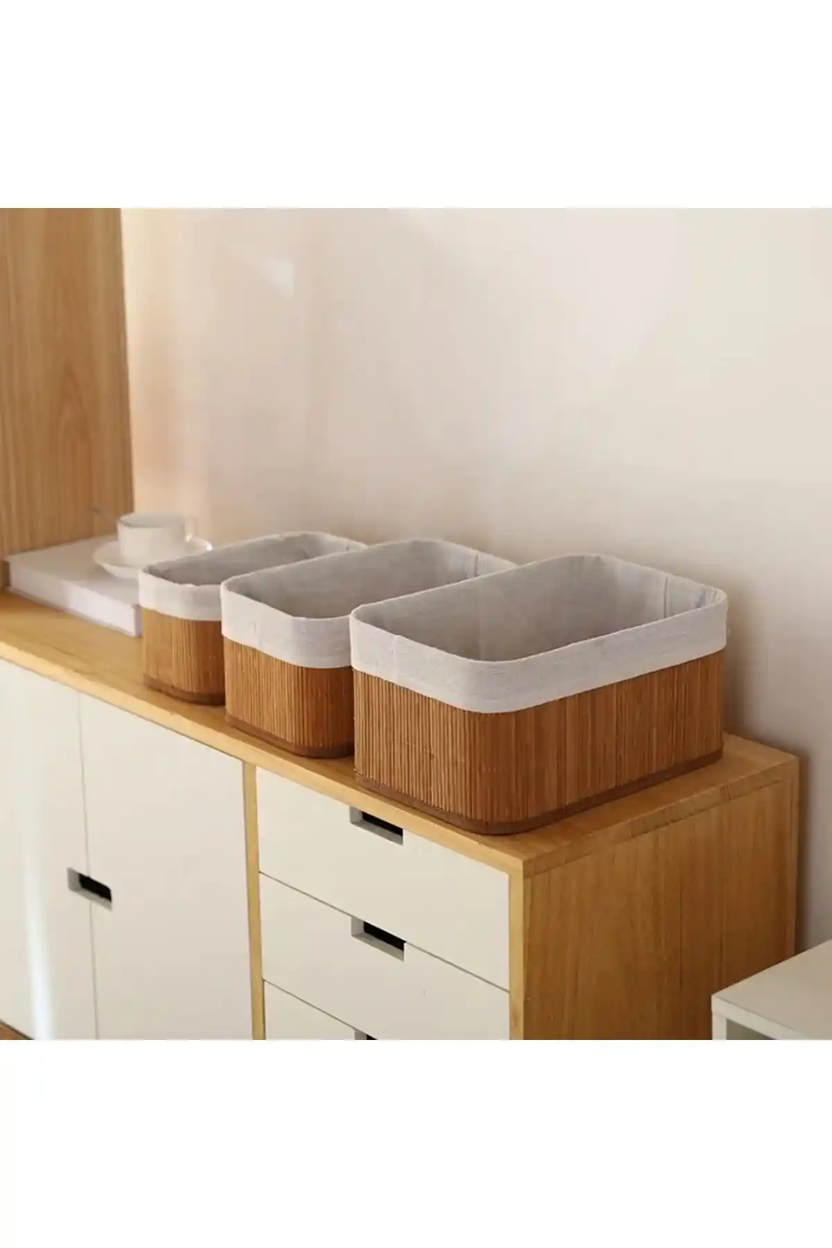 Blue Side 3'lü Kare Stil Pinterest Sepetleri ile Şık ve Pratik Ev Düzenleme Çözümü