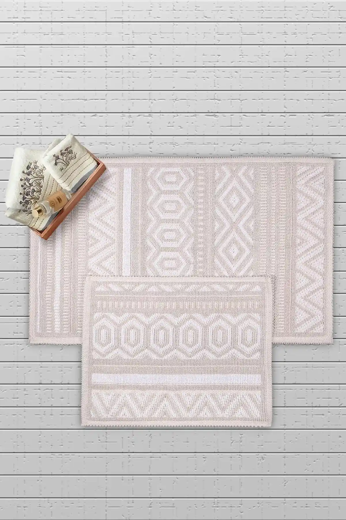 Bluenity Doğal Pamuklu 2'li Banyo Paspas Seti Konfor ve Estetiği Bir Arada Sunar