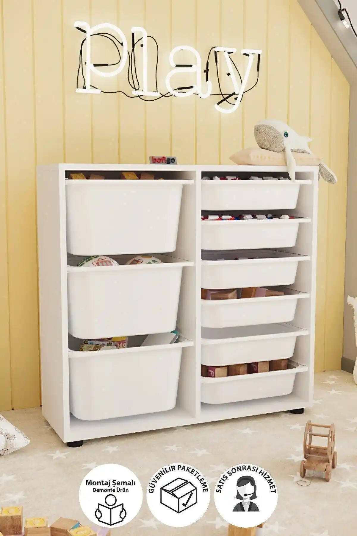 Bofigo 9 Sepetli Çok Amaçlı Dolap Modern ve Fonksiyonel Depolama Çözümüdür