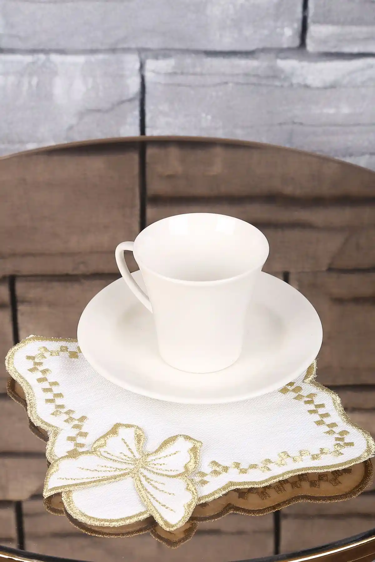 Bonny Home Kelebek Gold Linen Peçete: Estetik ve Dayanıklı Doğal Keten Peçete Seti