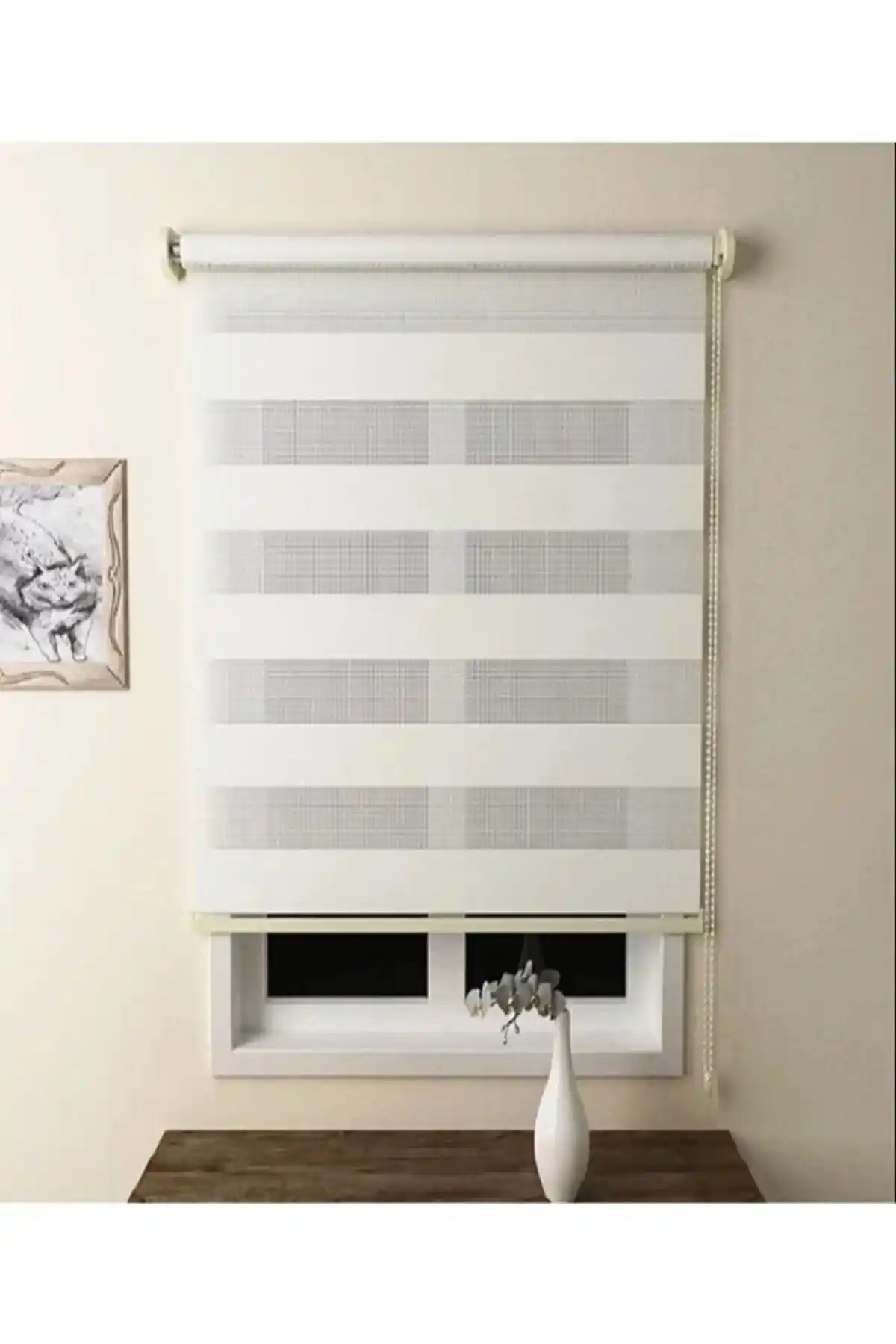 Brillant Beyaz Bambu Zebra Perde: Modern ve Şık Tasarım ile Işık Kontrolü