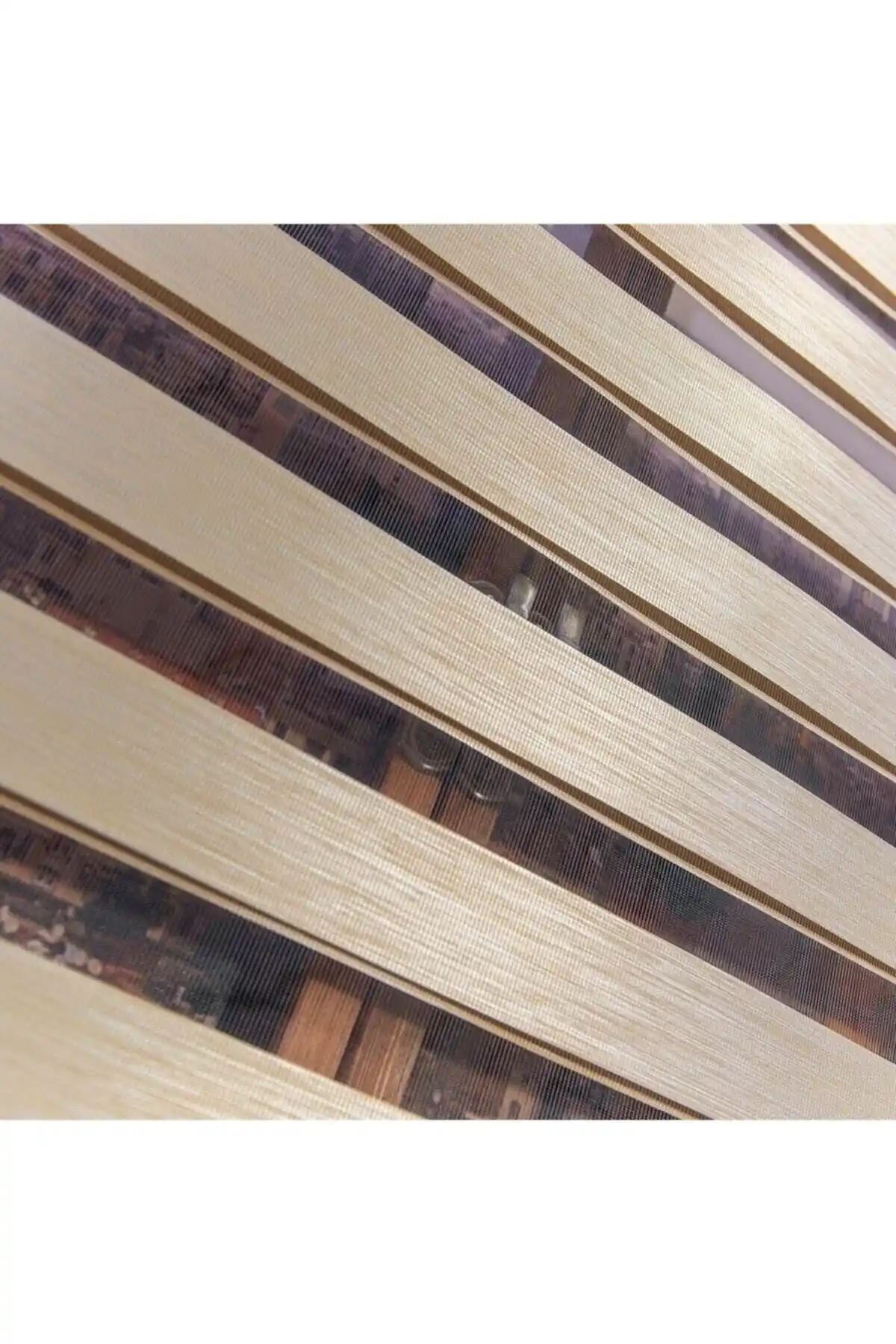 Brillant Bigpazar Sütlü Kahve Zebra Perde: Modern ve Şık İç Mekân Dekorasyonu İçin Uygun