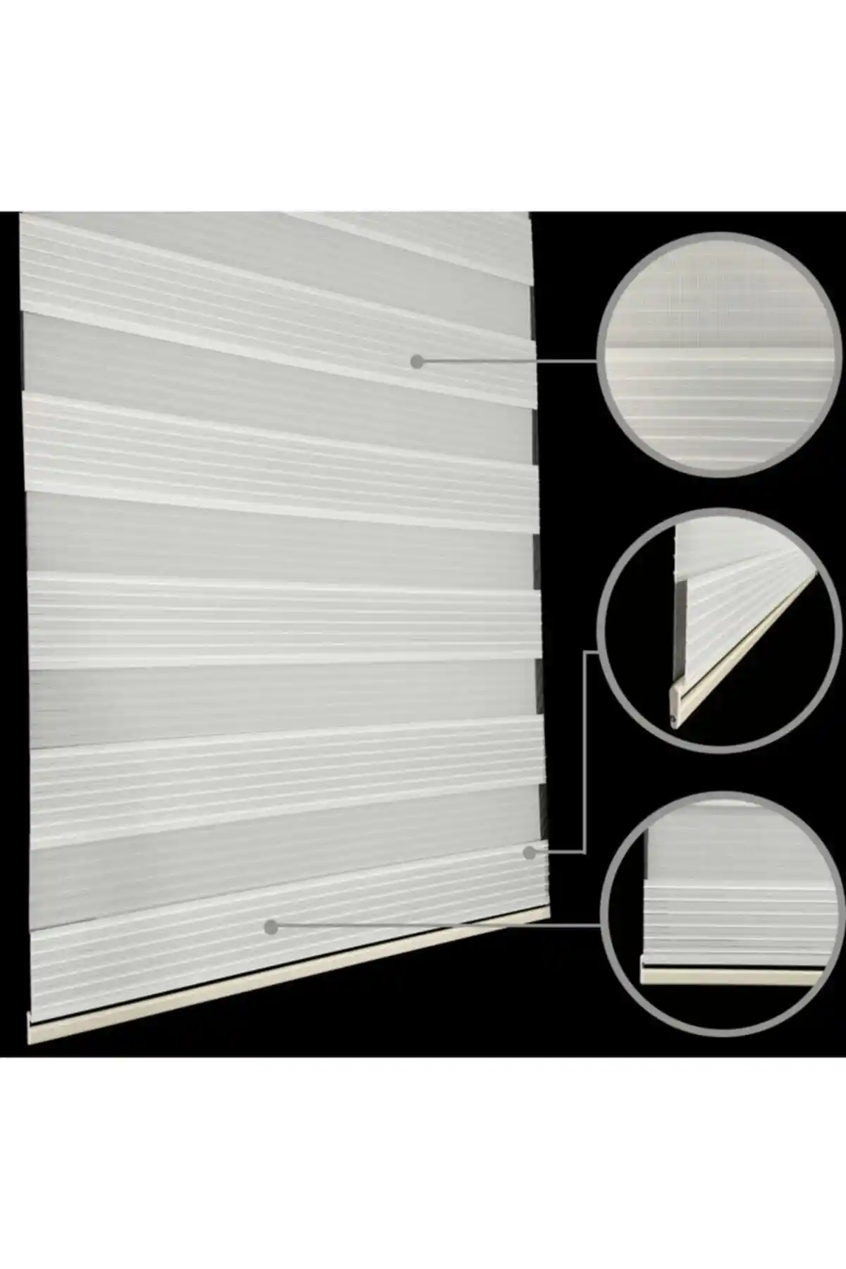 Brillant Pliseli Zebra Perde Ekru - Şık ve Fonksiyonel Tasarım