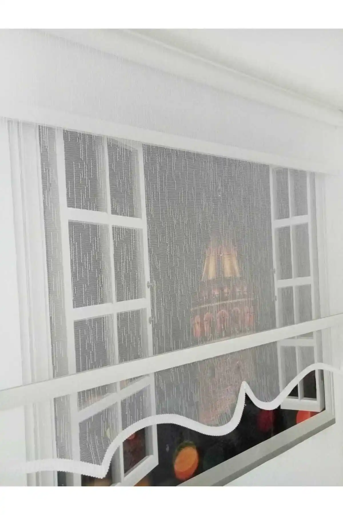 BULUT Çift Mekanizmalı Beyaz Düz Tül ve Stor Perde Modern ve Şık Tasarım