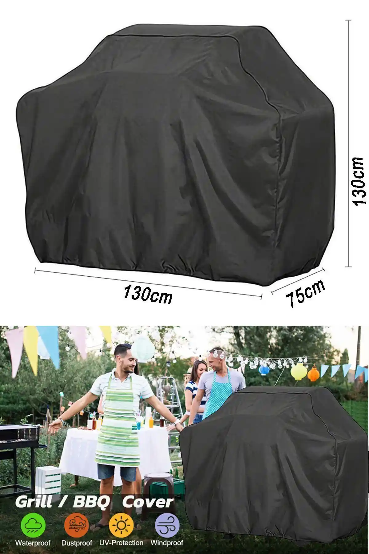 Bundeba Siyah Mangal Koruma Örtüsü: Dayanıklı ve Estetik Bahçe Koruma Çözümü