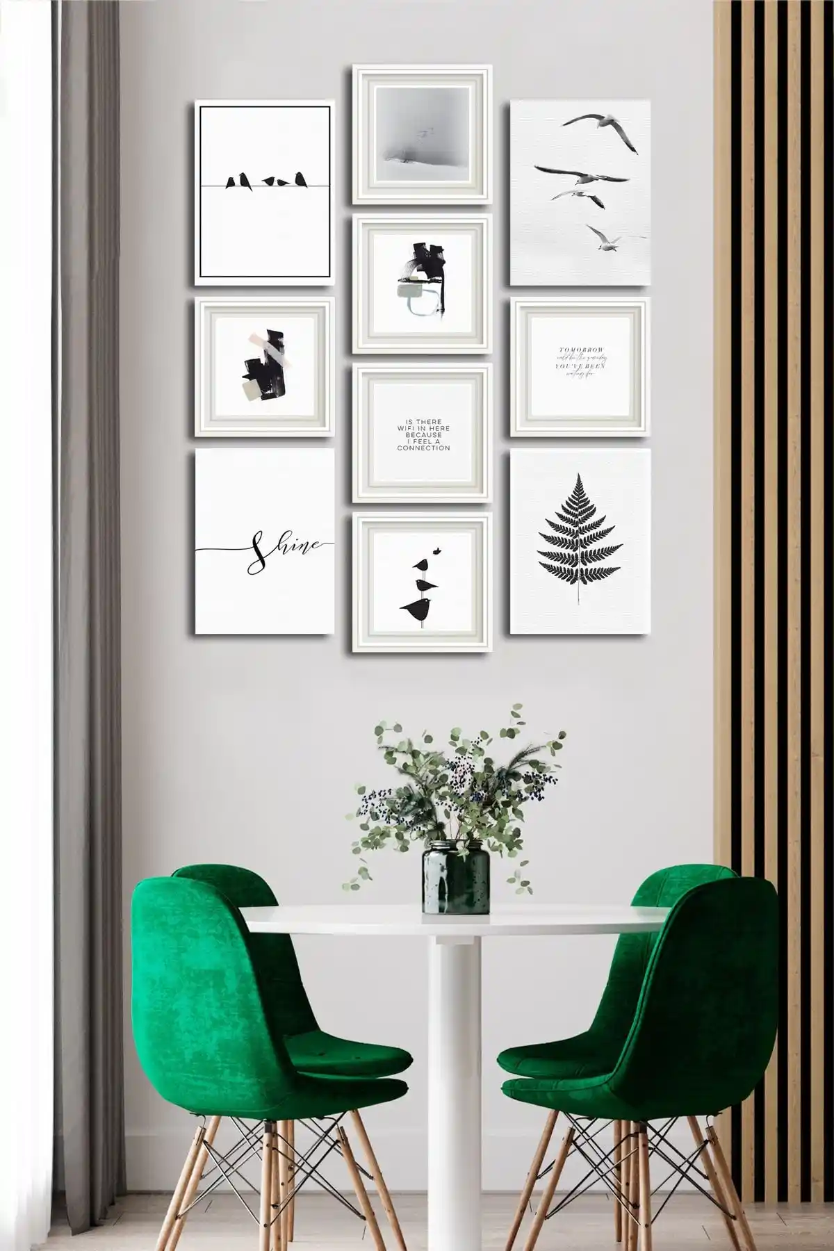 Cadran 10 Parçalı MDF Tablo Seti Modern ve Şık Duvar Dekorasyonu Çözümü