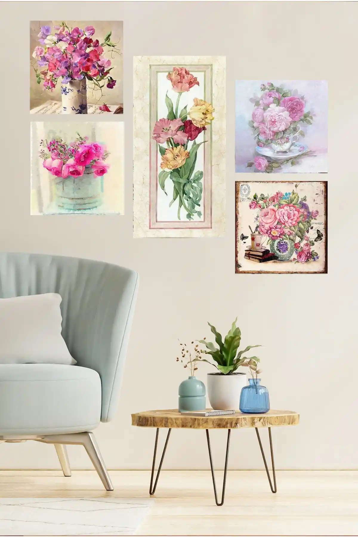 Cadran Collage Style 5 Parçalı MDF Tablo ile Modern ve Şık Duvar Dekorasyonu