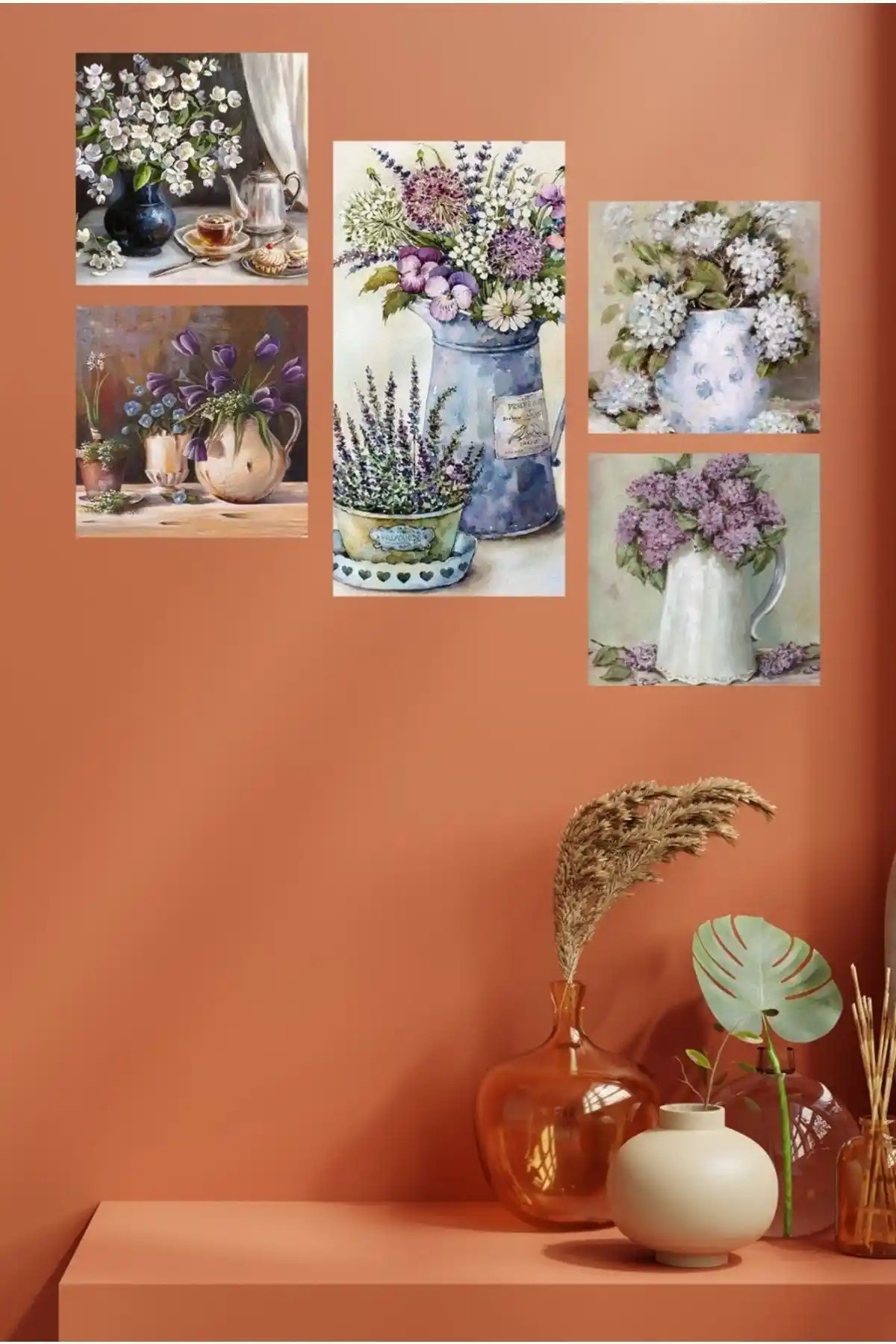 Cadran Collage Style 5 Parçalı MDF Tablo: Modern ve Minimalist Duvar Dekoru Seçeneği