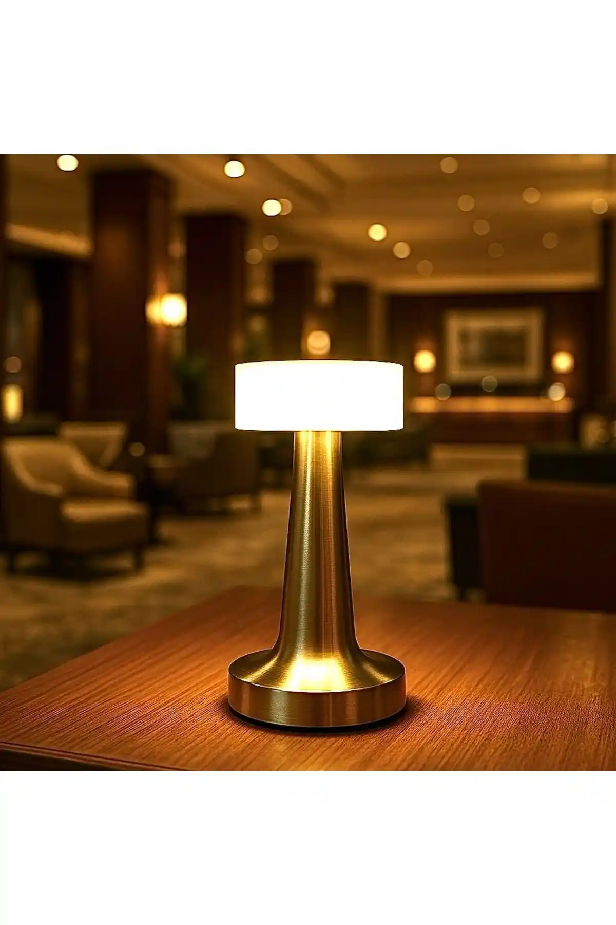 Cata Dekoratif Şarjlı Led Masa Lambası Altın Renk Modern ve Fonksiyonel Tasarım