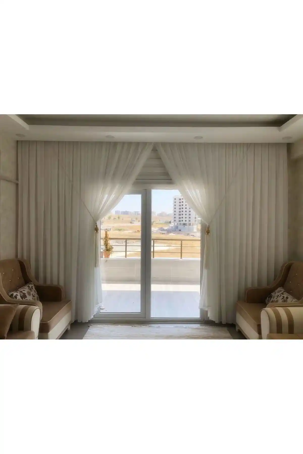 CEYLANLAR Yalancı Kruvaze 2'li Sık Pile Perde Modern ve Şık Tasarım