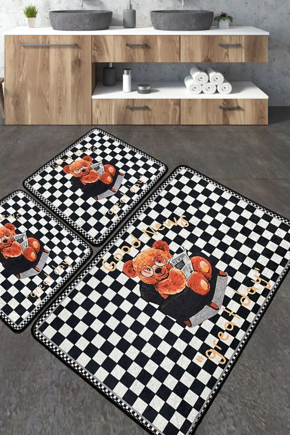 Chilai Home Banyo Halısı 3'lü Set: Estetik ve Fonksiyonellik Bir Arada