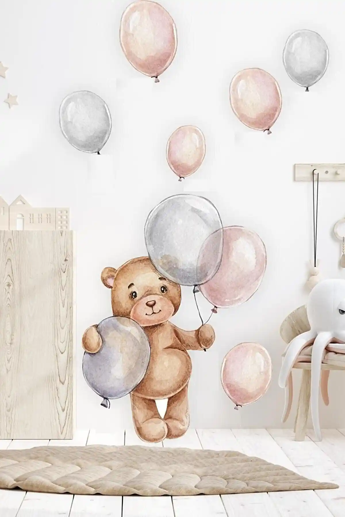 Çocuk Odası Dekorasyonu İçin Renkli Panda Sokağı Sticker Seti Detaylı İnceleme