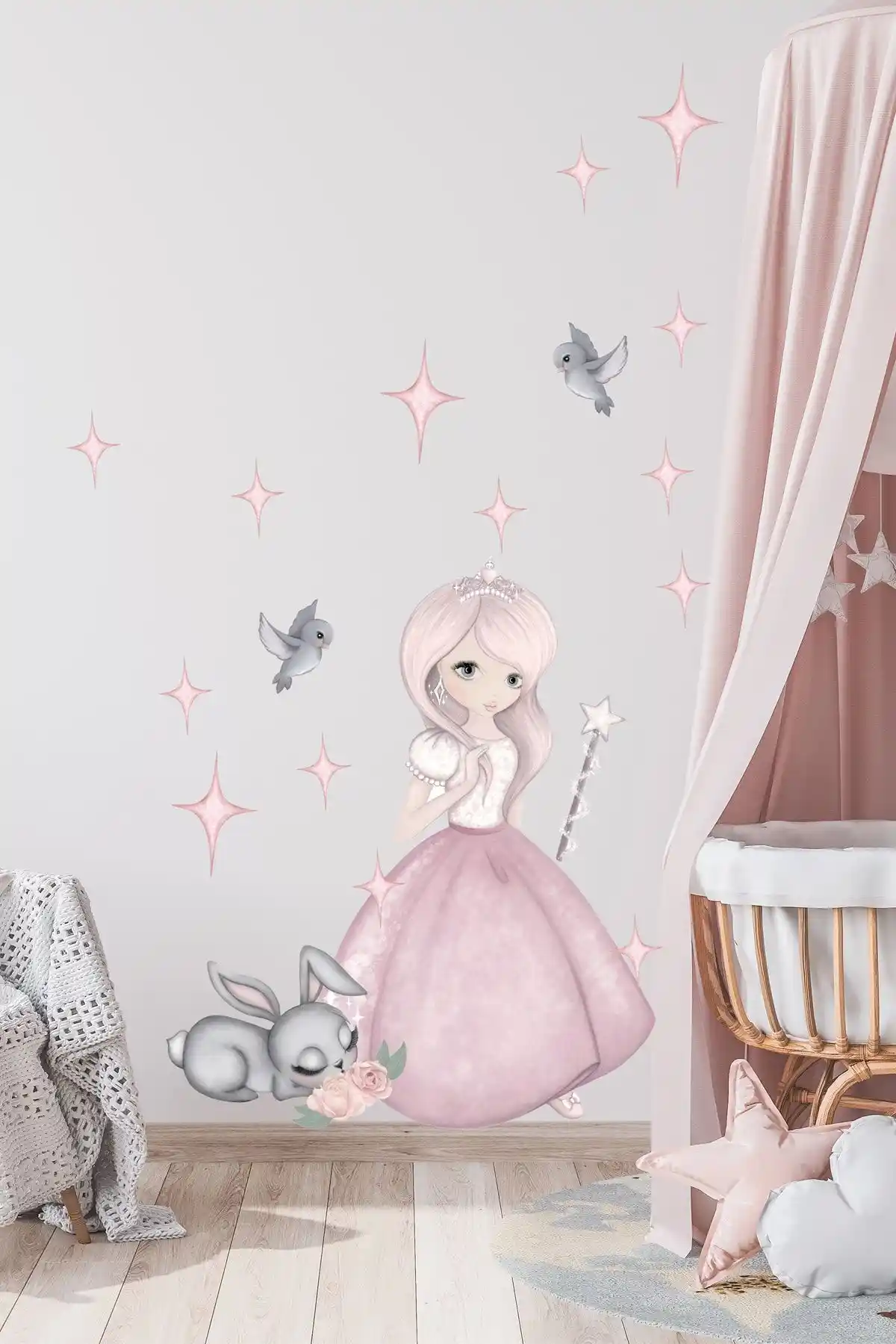 Çocuk Odası Dekorasyonu İçin Renkli ve Kolay Uygulanabilir Duvar Sticker Seti