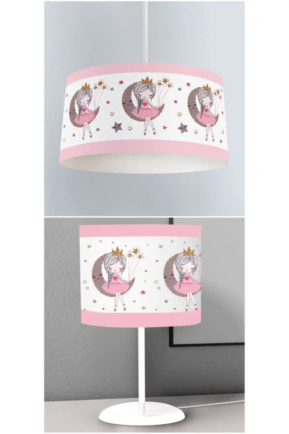 Çocuk Odası İçin Dijital Baskılı Sarkıt Avize ve Abajur Model 242