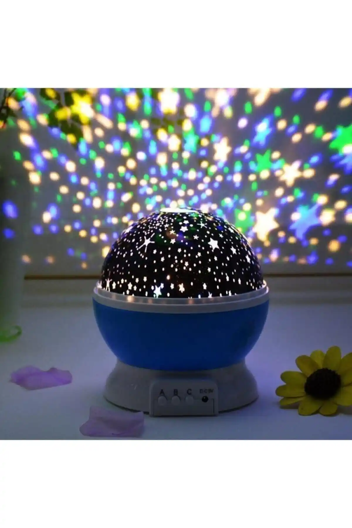 Çocuk Odası İçin Renkli Projektörlü Yansıtmalı Gece Lambası Güvenli ve Estetik Tasarım