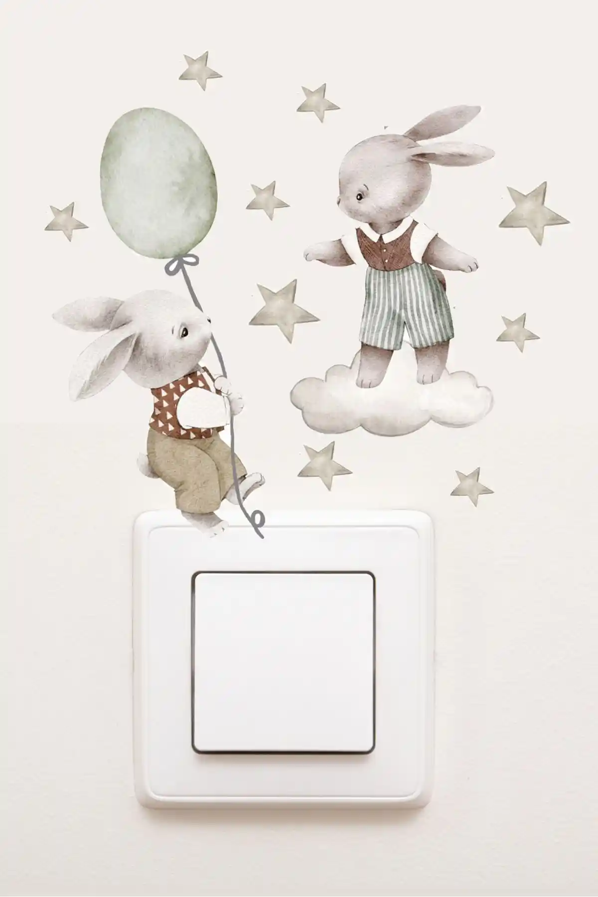 Çocuk Odası İçin Renkli ve Dayanıklı Sim Tasarım Priz Sticker Seti