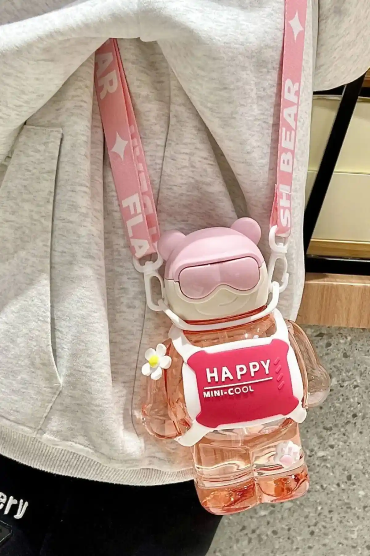 Comprox Robottle Pembe Figürlü Çocuklar İçin Sağlıklı ve Eğlenceli Suluk Ürünü