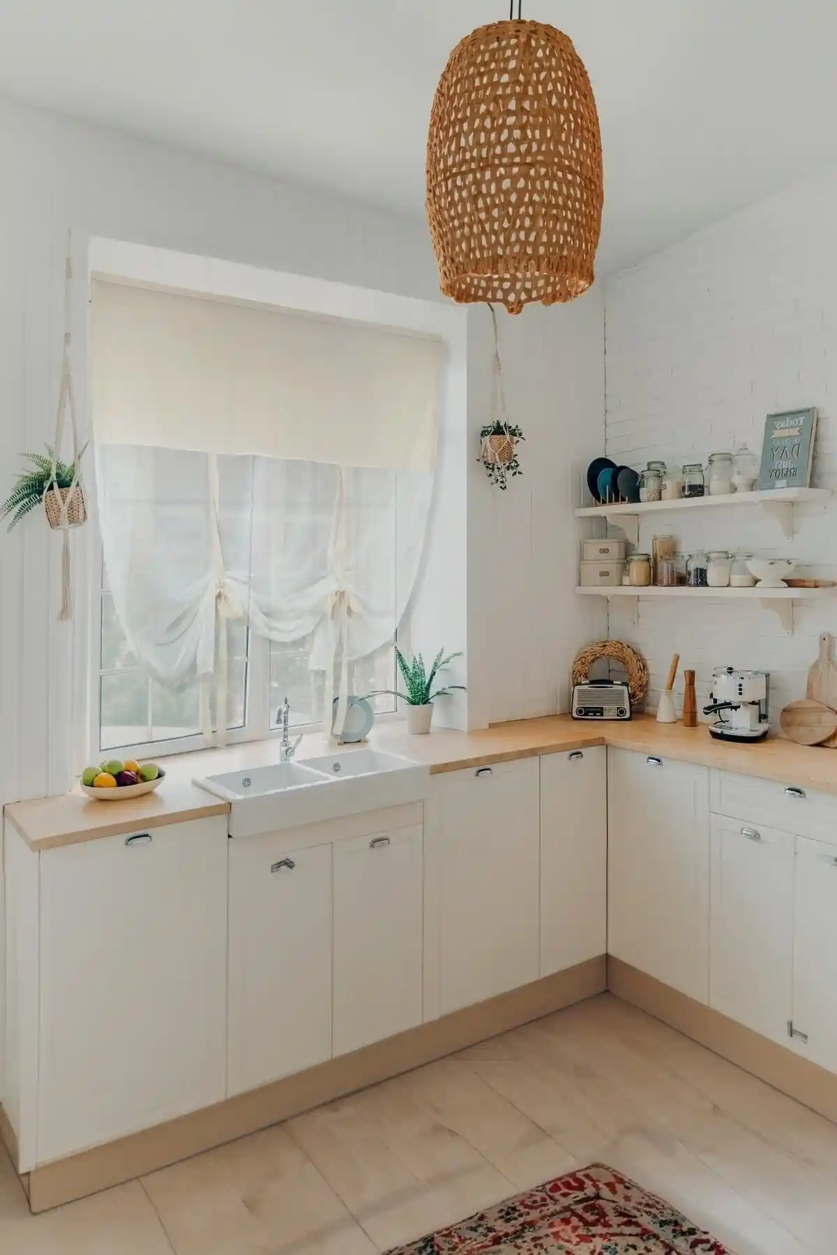 Cotton Maison Naturel Potlu Ekose Tül Perde: Modern ve Rustik Tarzlar İçin Şık Dekorasyon Seçeneği