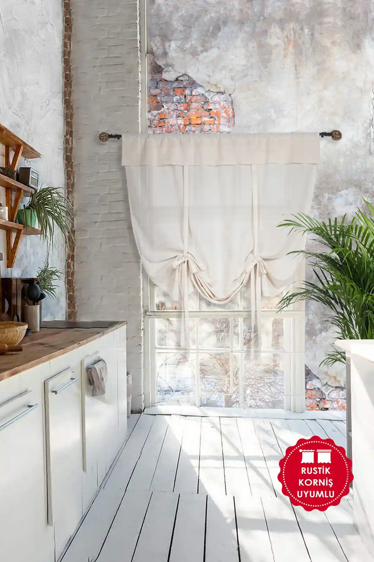 Cotton Maison Naturel Potlu Perde Retro ile Şık ve Doğal Dekorasyon Çözümü