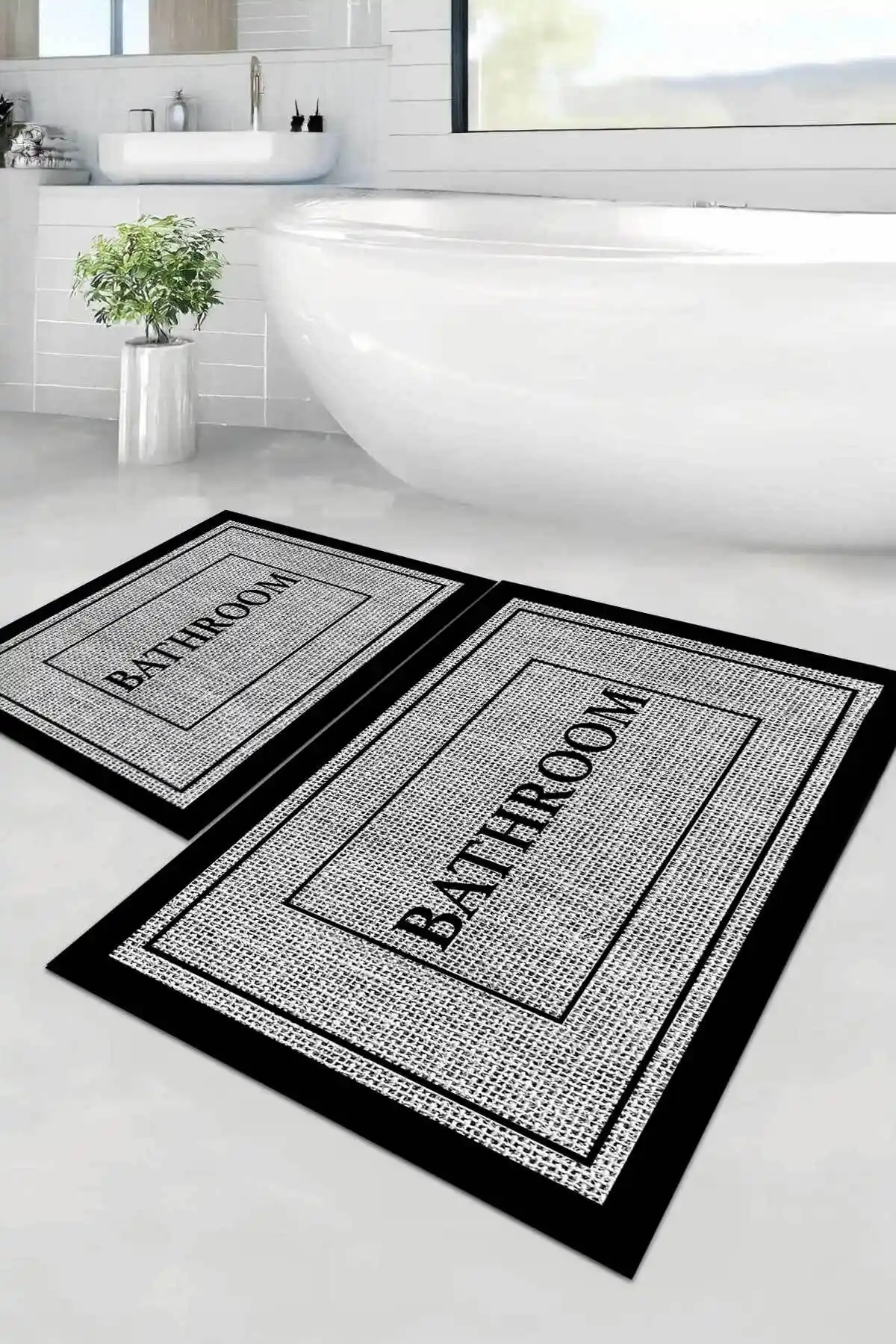 Decomia Home Yıkanabilir Kaymaz Banyo Paspası Modern ve Şık Tasarım