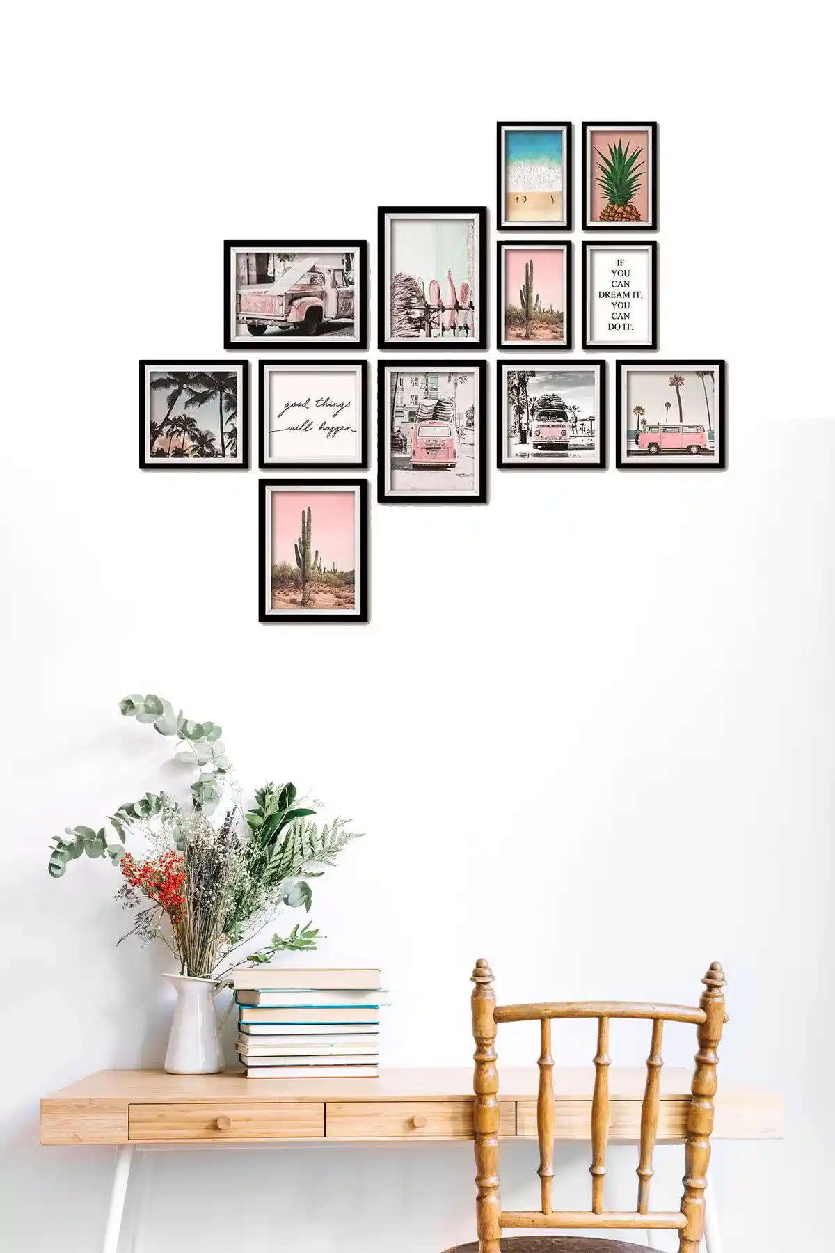 Dekolia 12 Parça MDF Ahşap Duvar Posteri Seti Modern ve Kaliteli Dekorasyon Çözümü