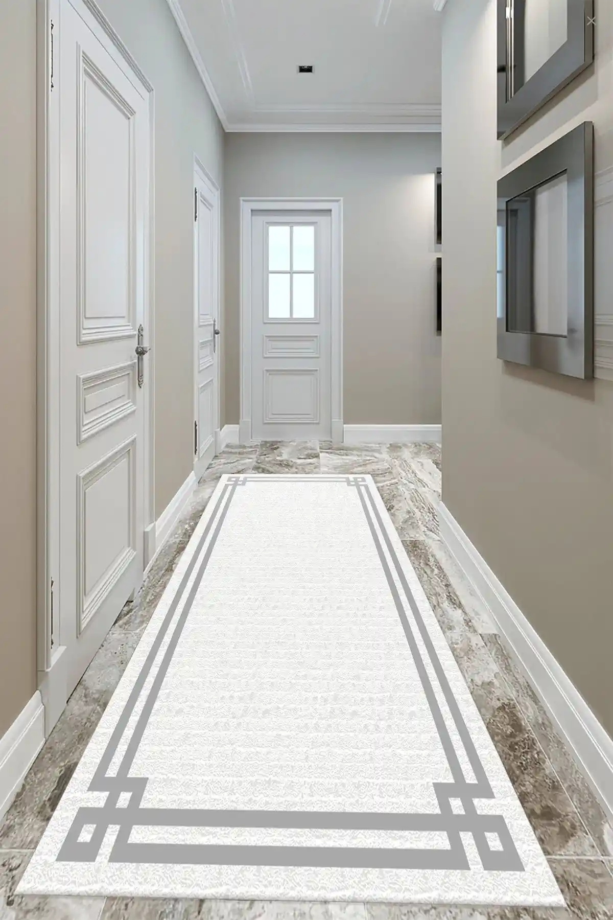 Dekoratif Dijital Baskılı Kaymaz Taban Yıkanabilir Kadife Halı 80x150cm ve Diğer Ölçümler