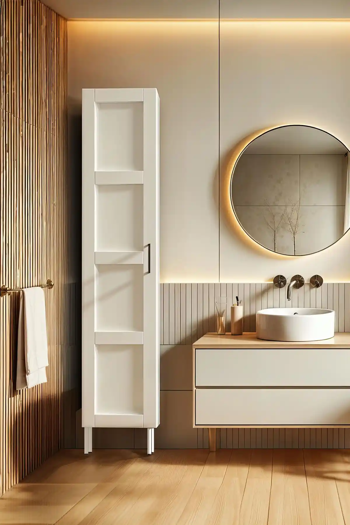 Dekorex Bny111 Beyaz Kapaklı Banyo Dolabı - Modern ve Dayanıklı Tasarım Çözümü