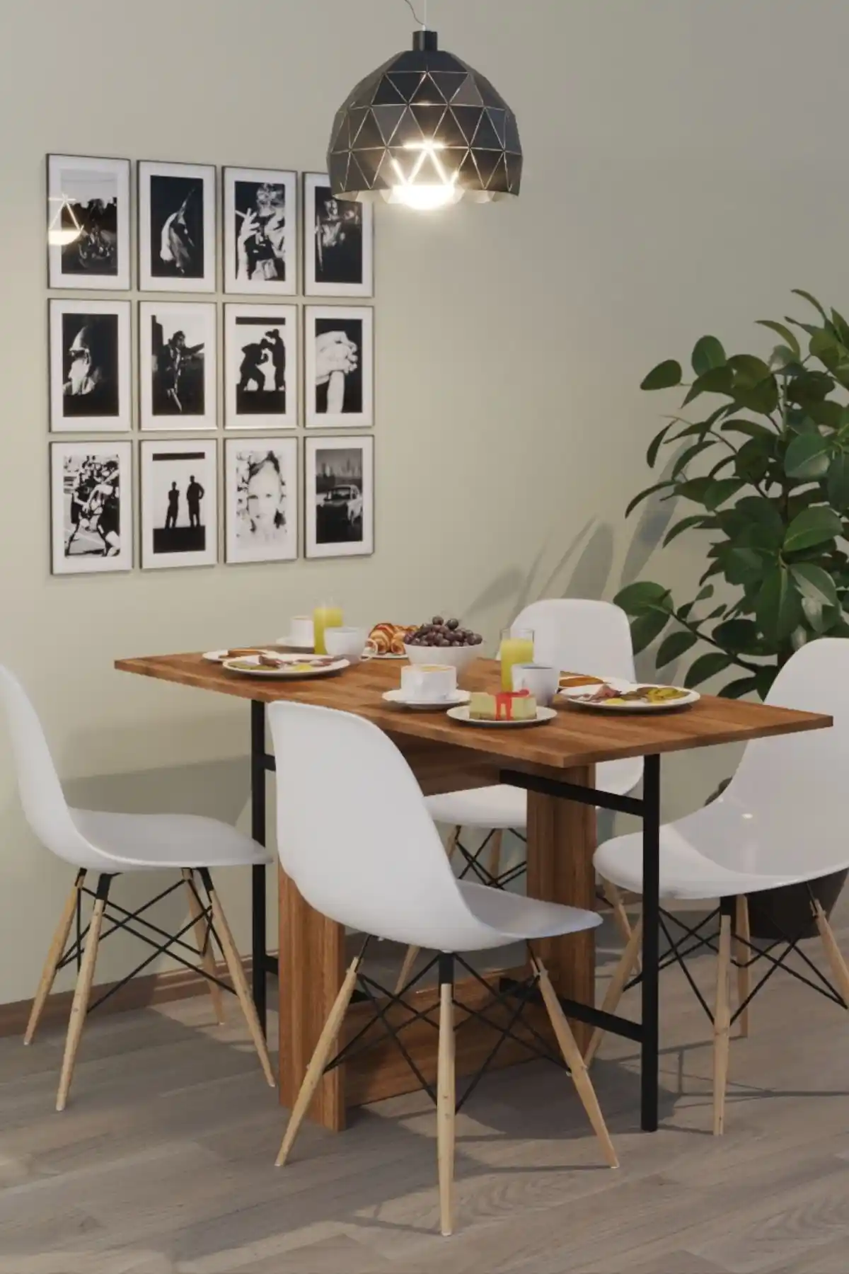 DEKORFİM Flamingo Pratik Katlanır Masa: Modern ve Kompakt Tasarım Çözümü