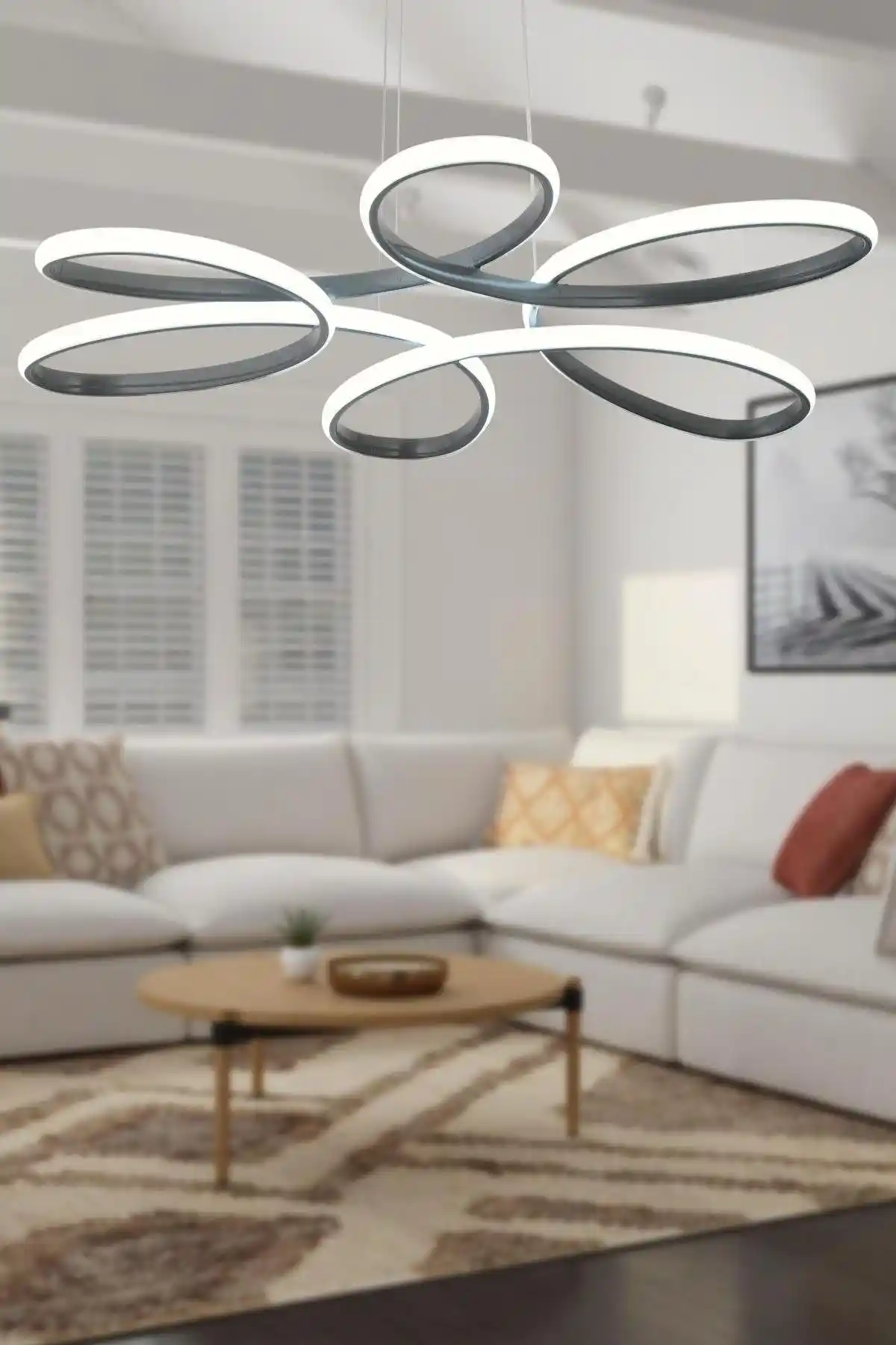 Dekorluna Flora Füme Modern Sarkıt Avize: Şık ve İşlevsel Tasarım Özellikleri