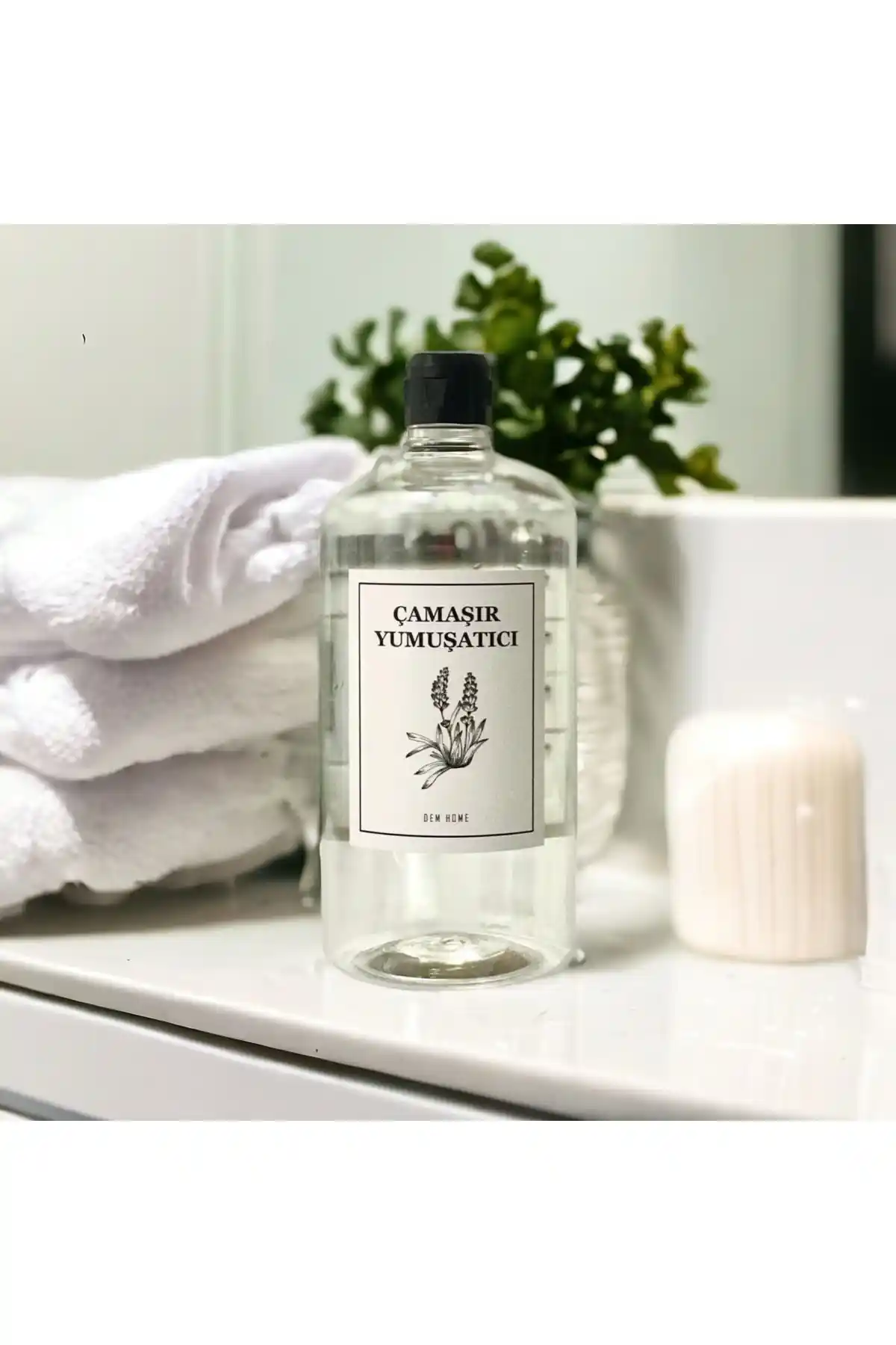 Dem Home Şeffaf Plastik Temizlik Şişesi 1 Litre Dayanıklı ve Pratik Kullanım İçin