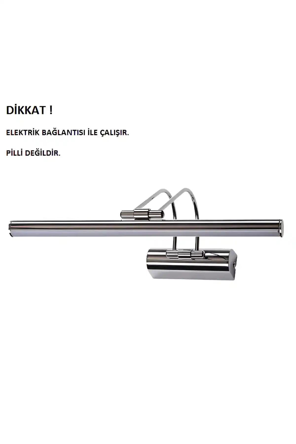 DNC LIGHTING 35 cm Krom Kasa Sarı Işık Aydınlatma Aplik Modern ve Dayanıklı Tasarım