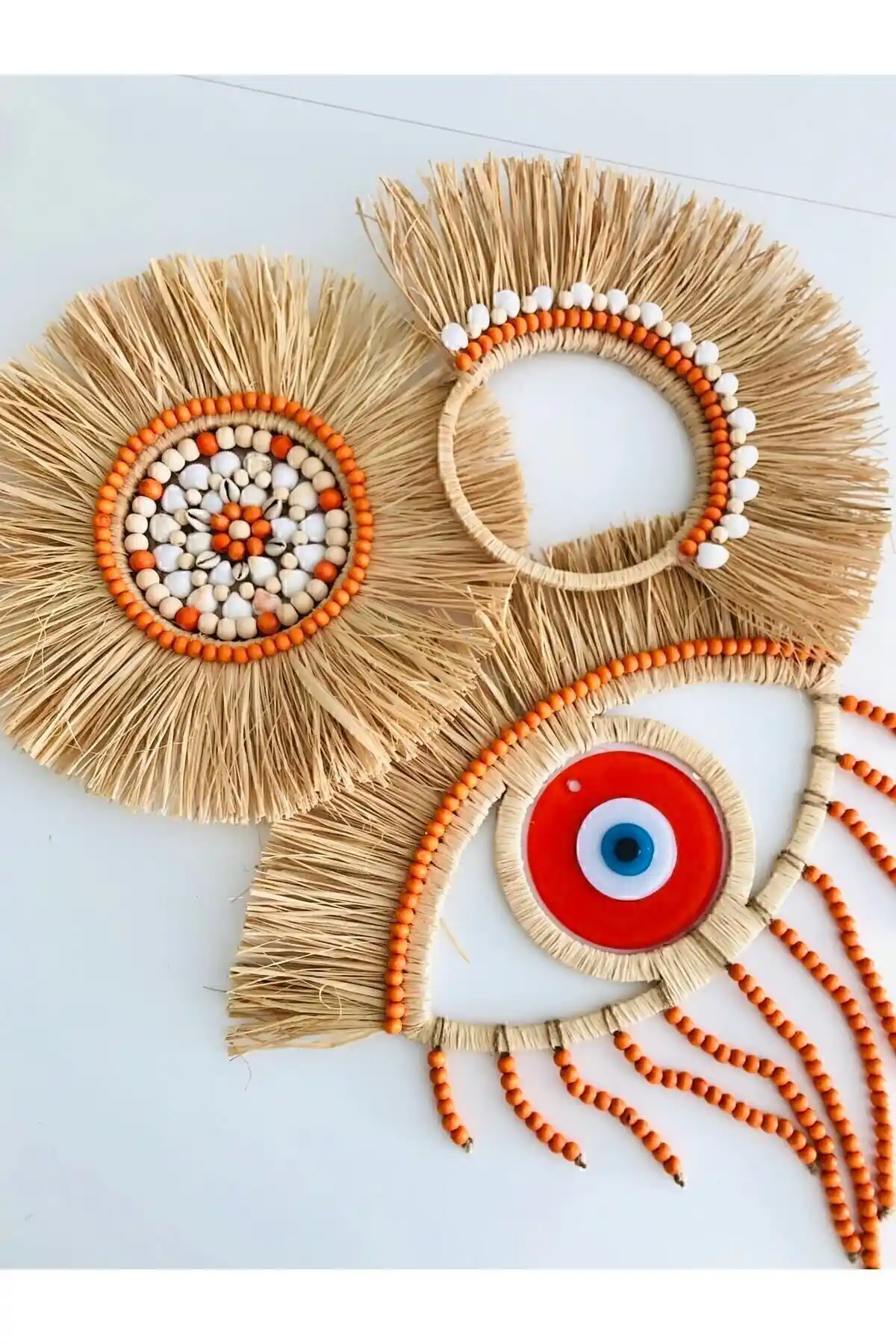 Doğa Temalı Üç Parçalı Rafya Duvar Süsüyle İç Mekânlarınıza Şıklık Katın