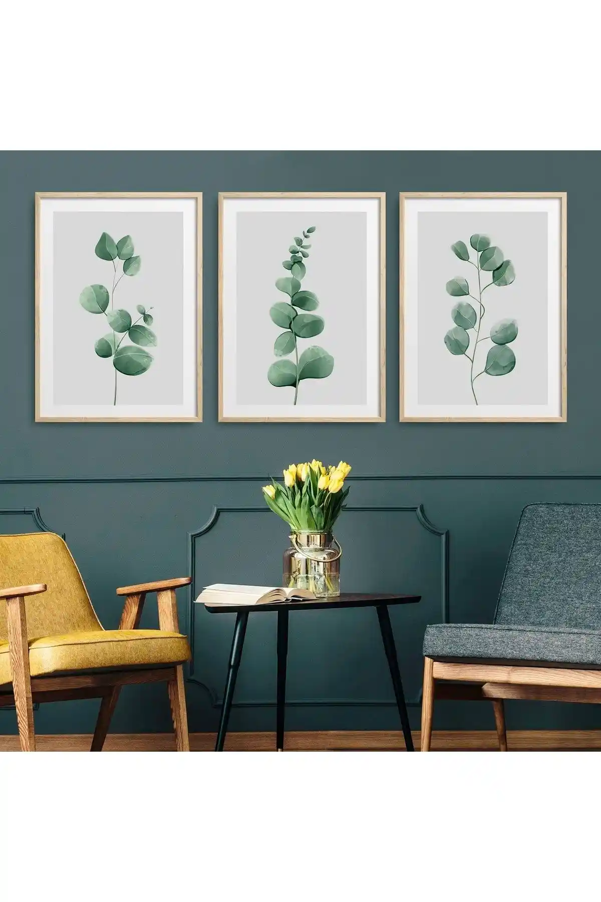 Doğal Ahşap Çerçeveli 3'lü ve TekTablo Çerçeveli Tablo Karşılaştırması