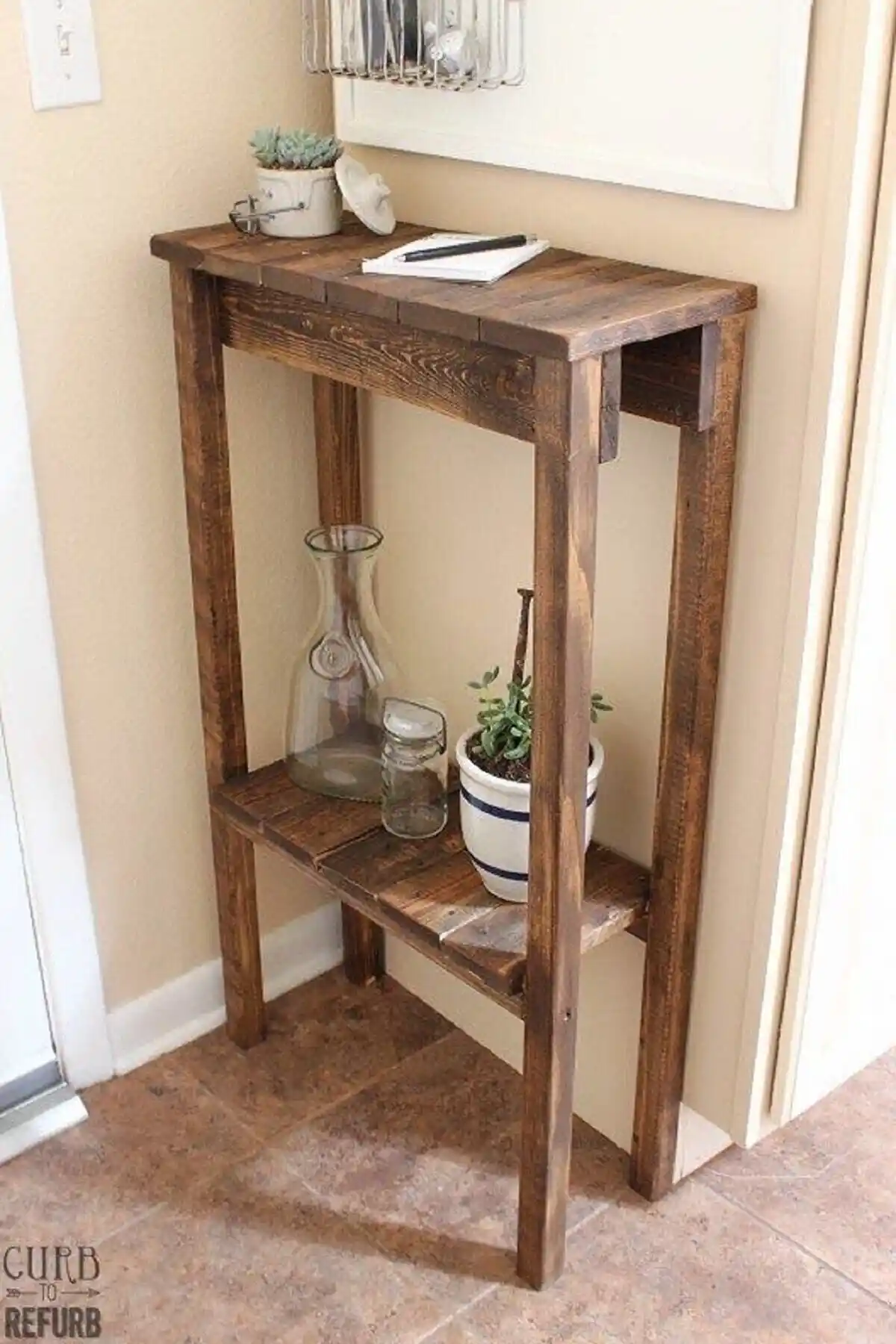 Doğal Çam Ağacı Eskitme Masif Dresuar Masa - Klasik ve Dayanıklı Mobilya Seçeneği