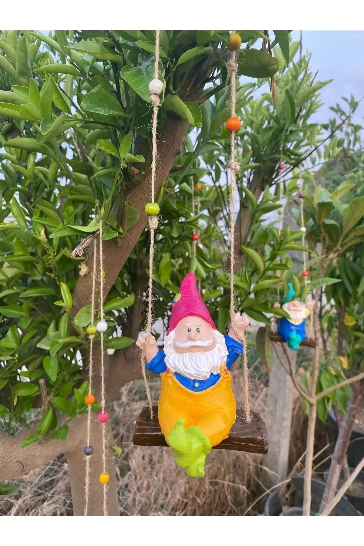 Doğal Taş Malzemeyle Tasarlanmış Sallanan Cüce Bahçe ve Balkon Süsü Özellikleri