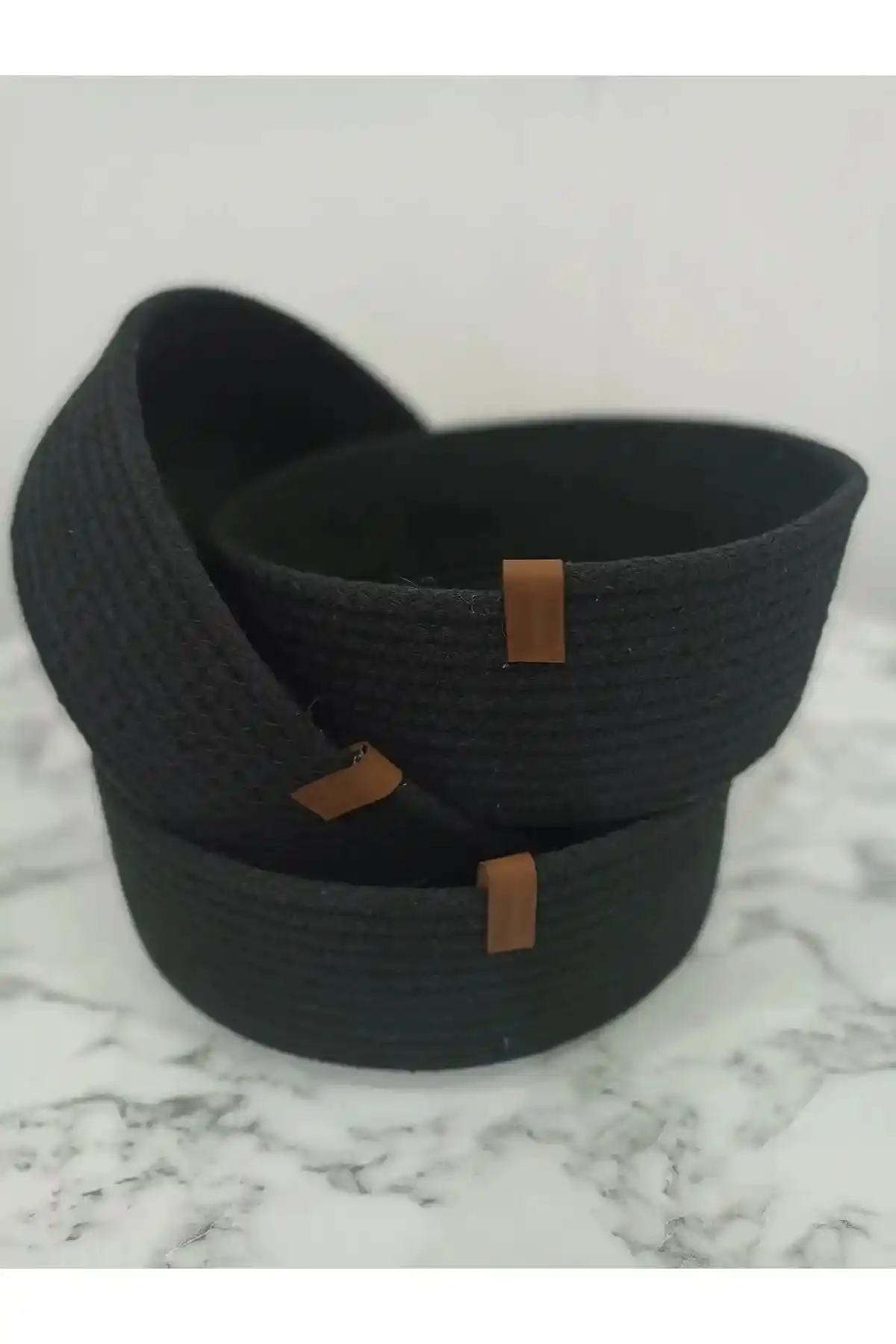 Doğal ve Çok Yönlü Kullanım İçin 3'lü Jüt Hasır Sepet Takımı