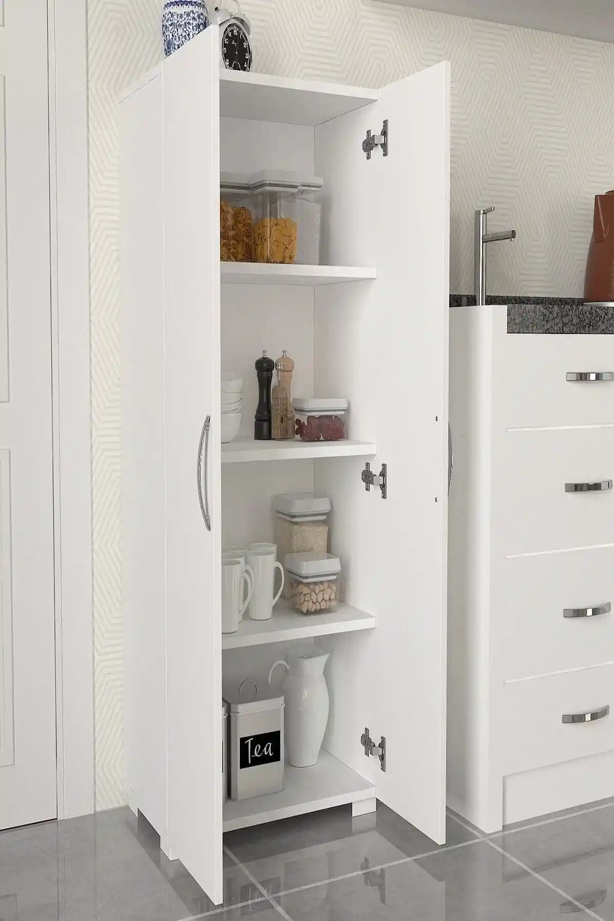 Dorpek Devika 2 Kapaklı Çok Amaçlı Dolap Modern ve Dayanıklı Depolama Çözümü