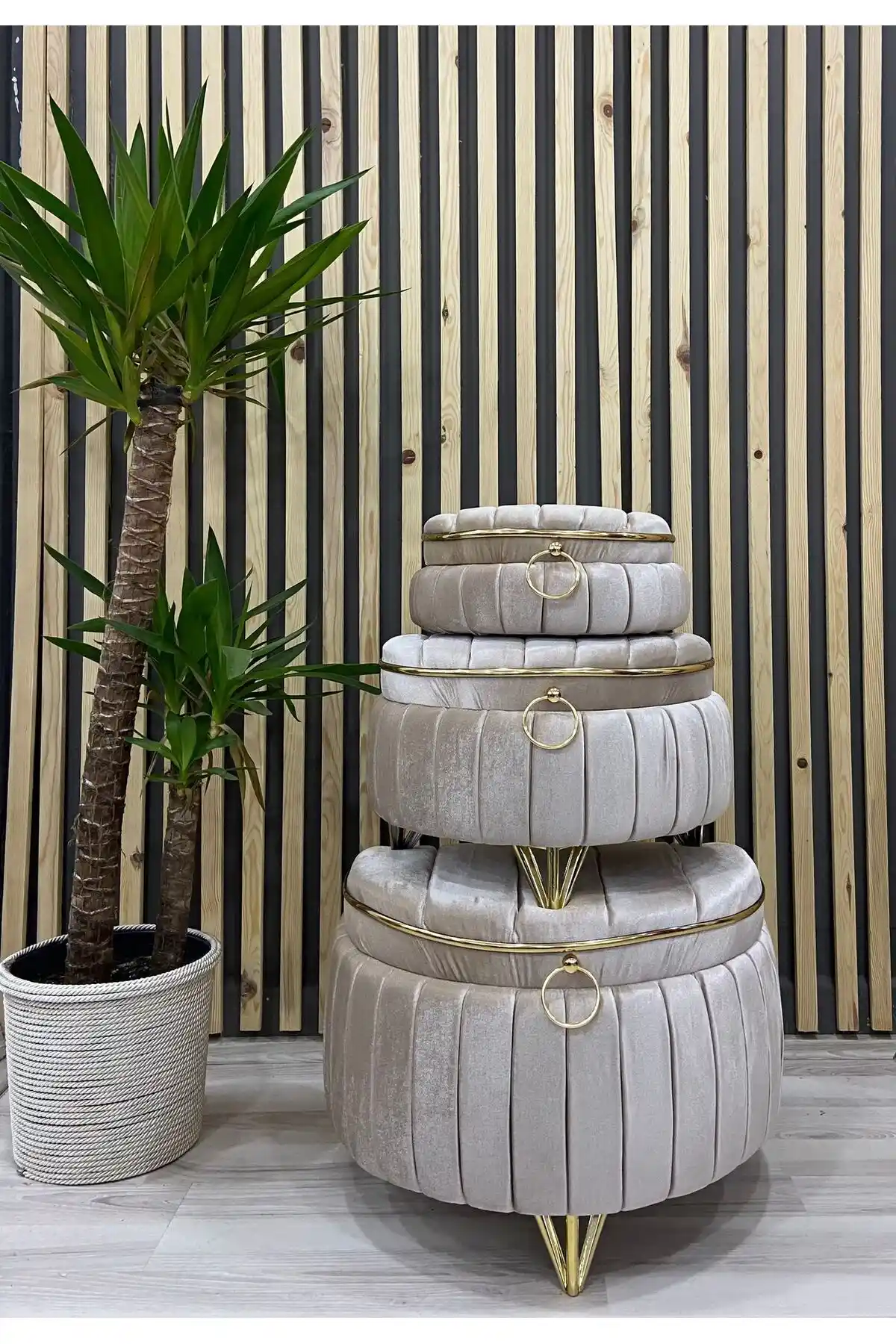 Duru Çeyiz Sandıkları Havana 3'lü Paket Modern ve Şık Ev Dekorasyon Ürünü