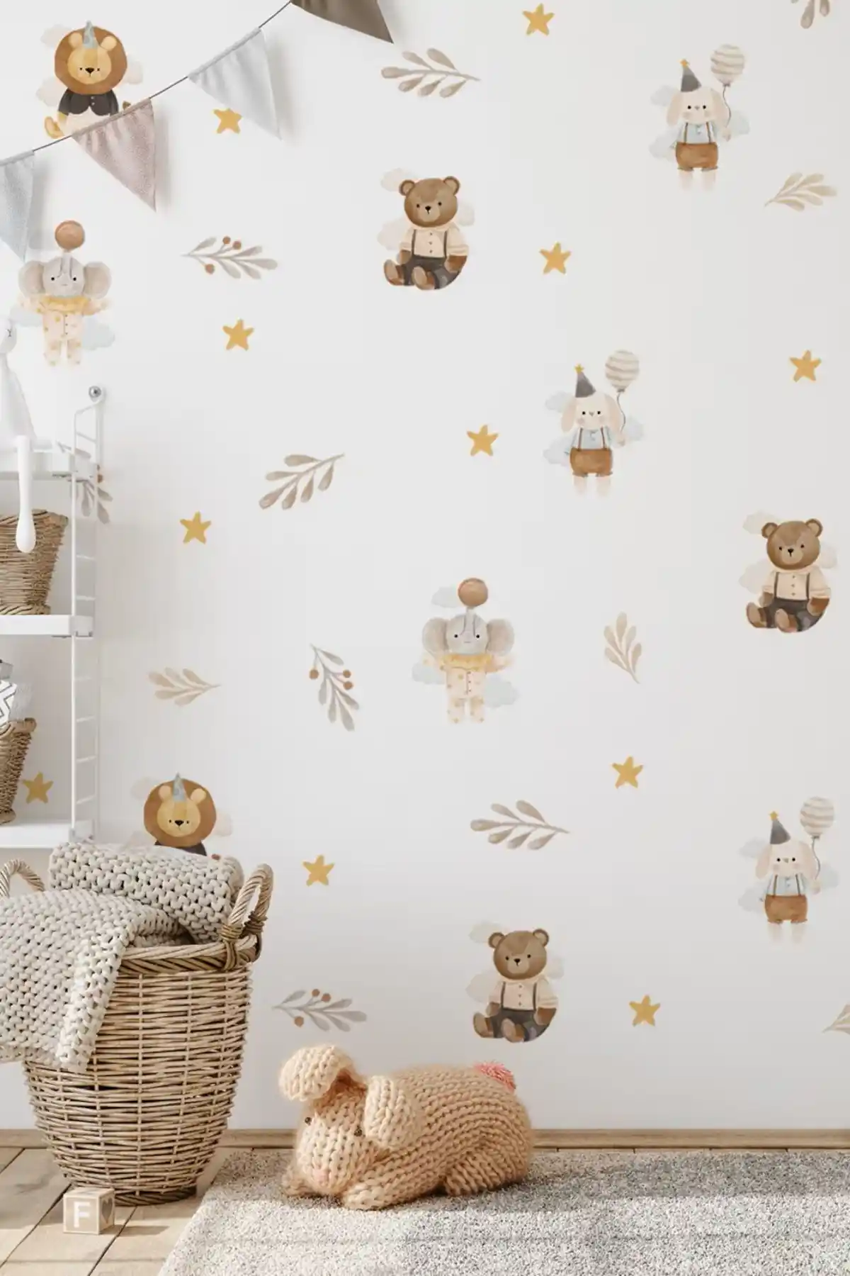 Eğlenceli Hayvanlar Duvar Sticker Seti ile Çocuk Odalarını Renklendirin