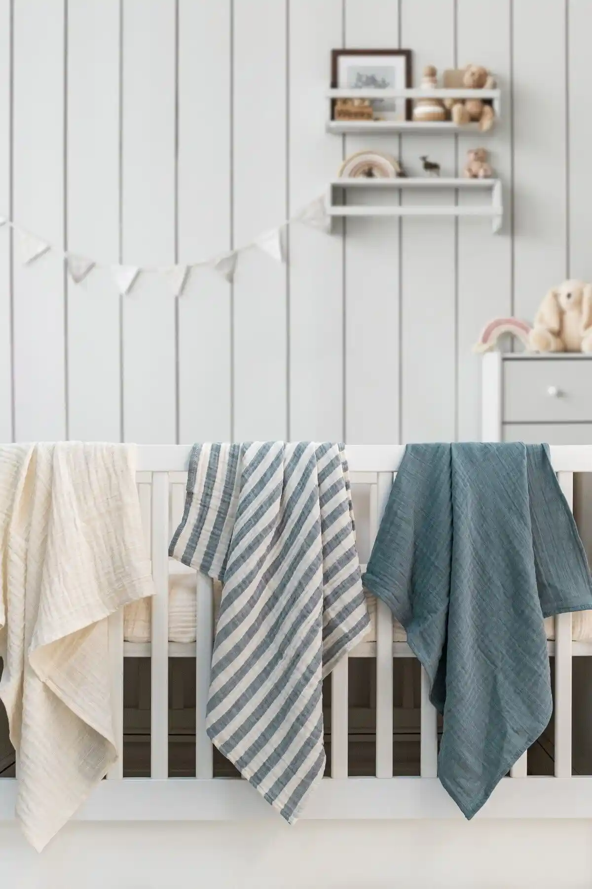 EİFİN Müslin Örtü ve Battaniye Seti Bebekler İçin Doğal ve Çok Yönlü Konfor Sağlar