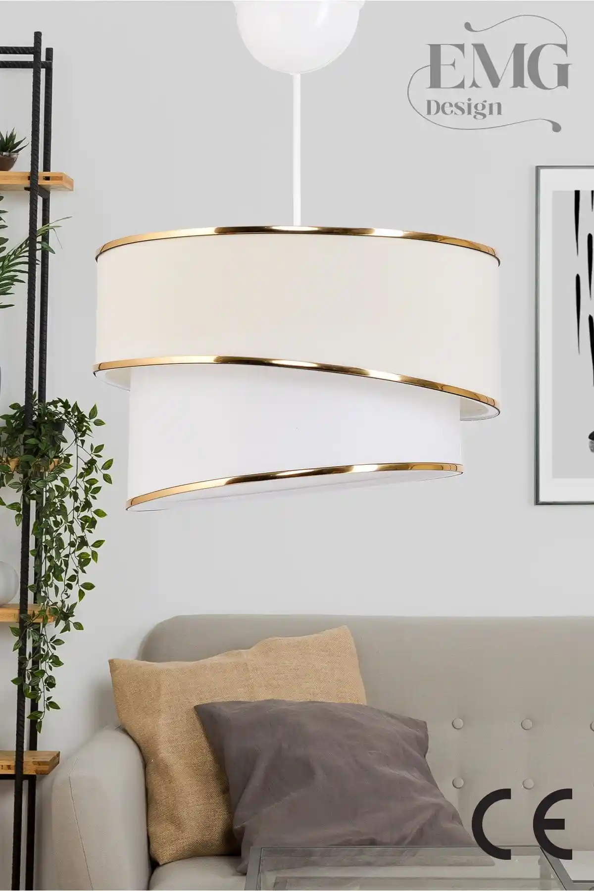 Emg Design Kumaş Galaksi Modern Pasta Avize Çocuk ve Bebek Odaları İçin Şık Aydınlatma Seçeneği