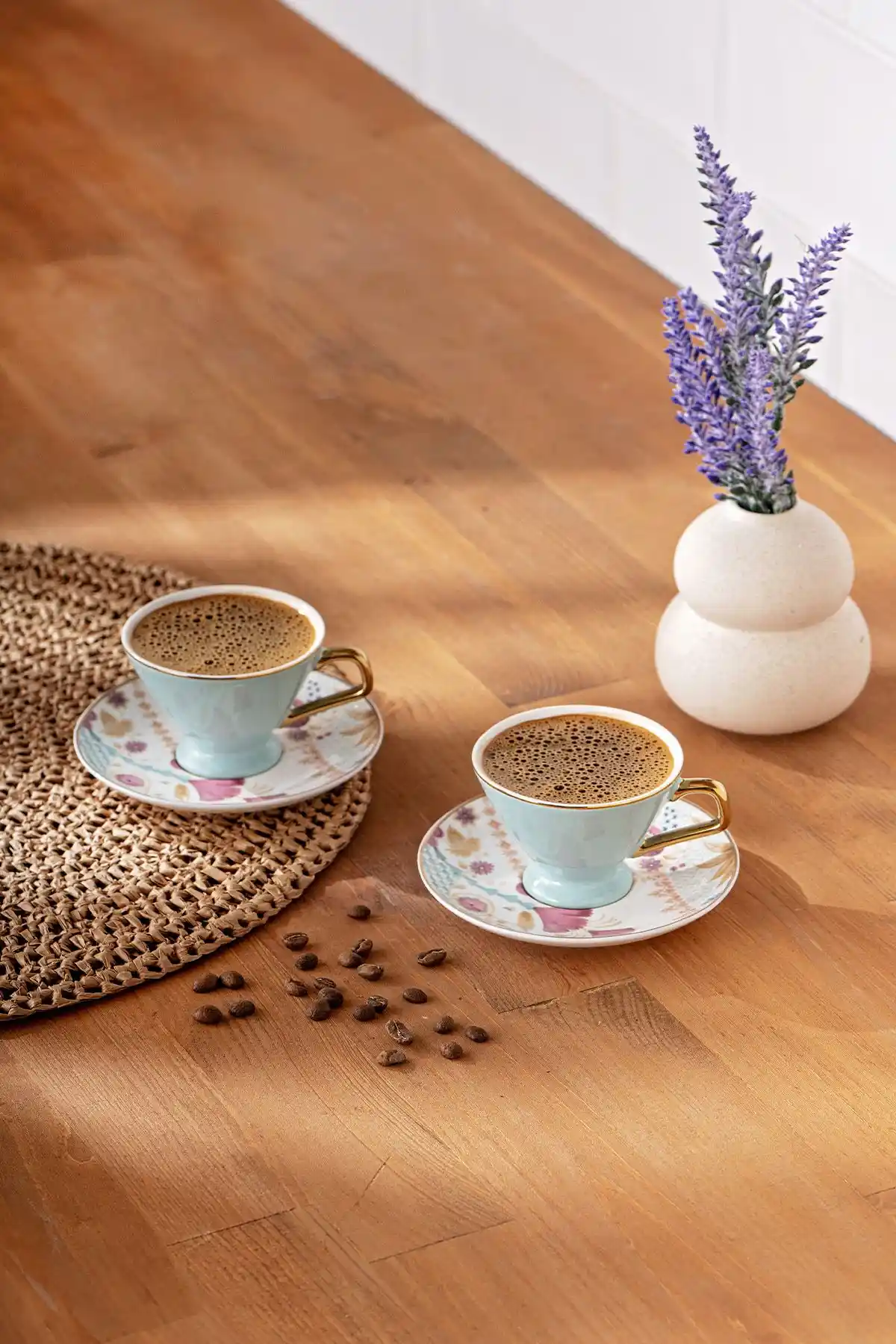 Emsan Sally 2 Kişilik Modern Porselen Kahve Fincan Takımı Günlük Kullanım İçin